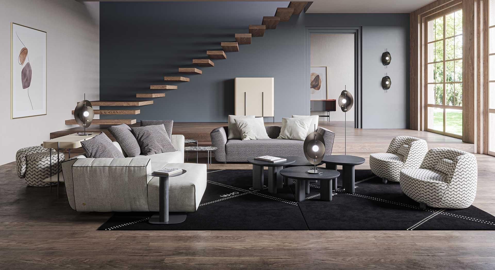 Fotel wysoki GRADISCA jasnoszary Liu Jo Living Eye on Design