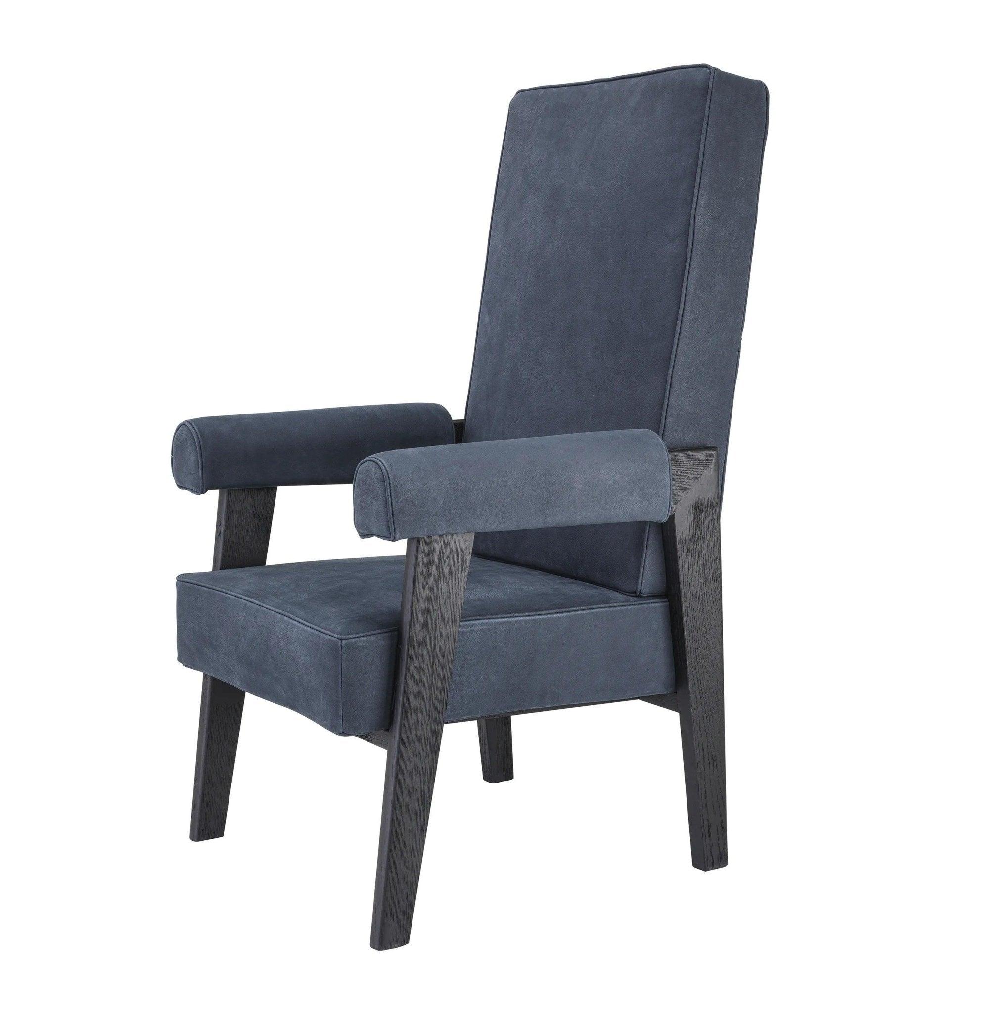 Fotel z wysokim oparciem MILO granatowy Eichholtz Eye on Design