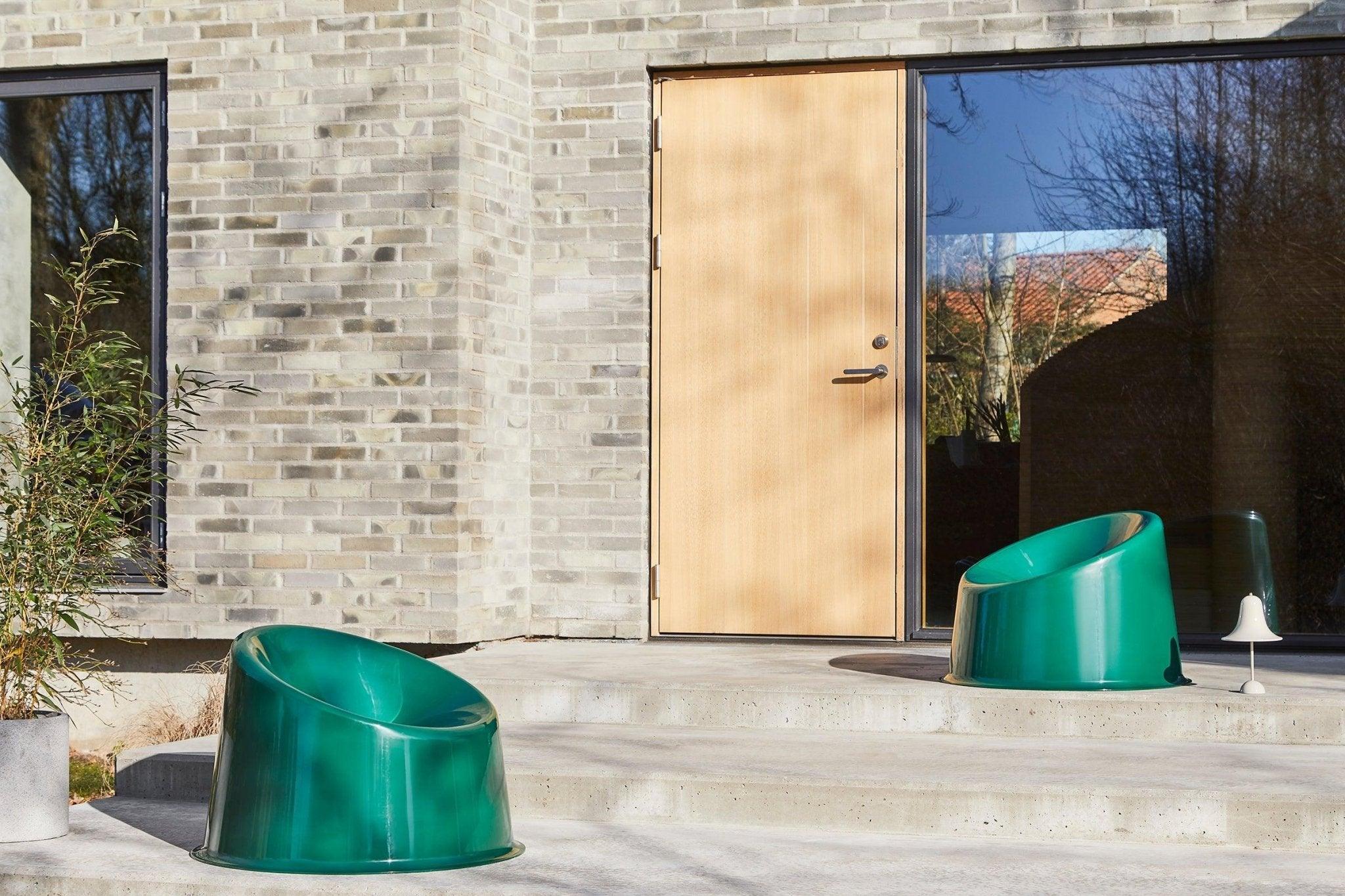 Fotel zewnętrzny PANTO POP ciemnozielony Verpan Eye on Design