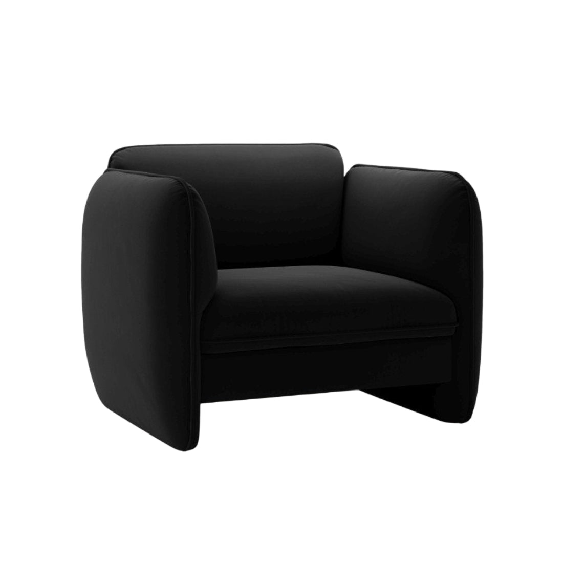 velvet armchair GEORGIA black