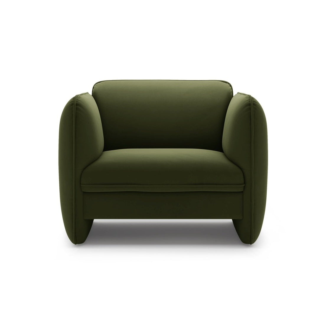 Velvet armchair GEORGIA green