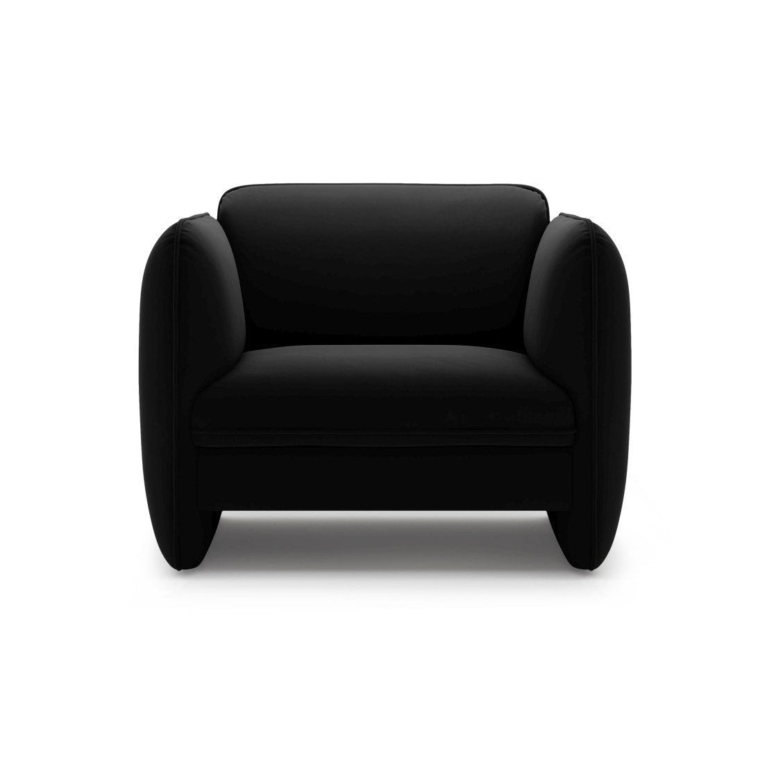 velvet armchair GEORGIA black