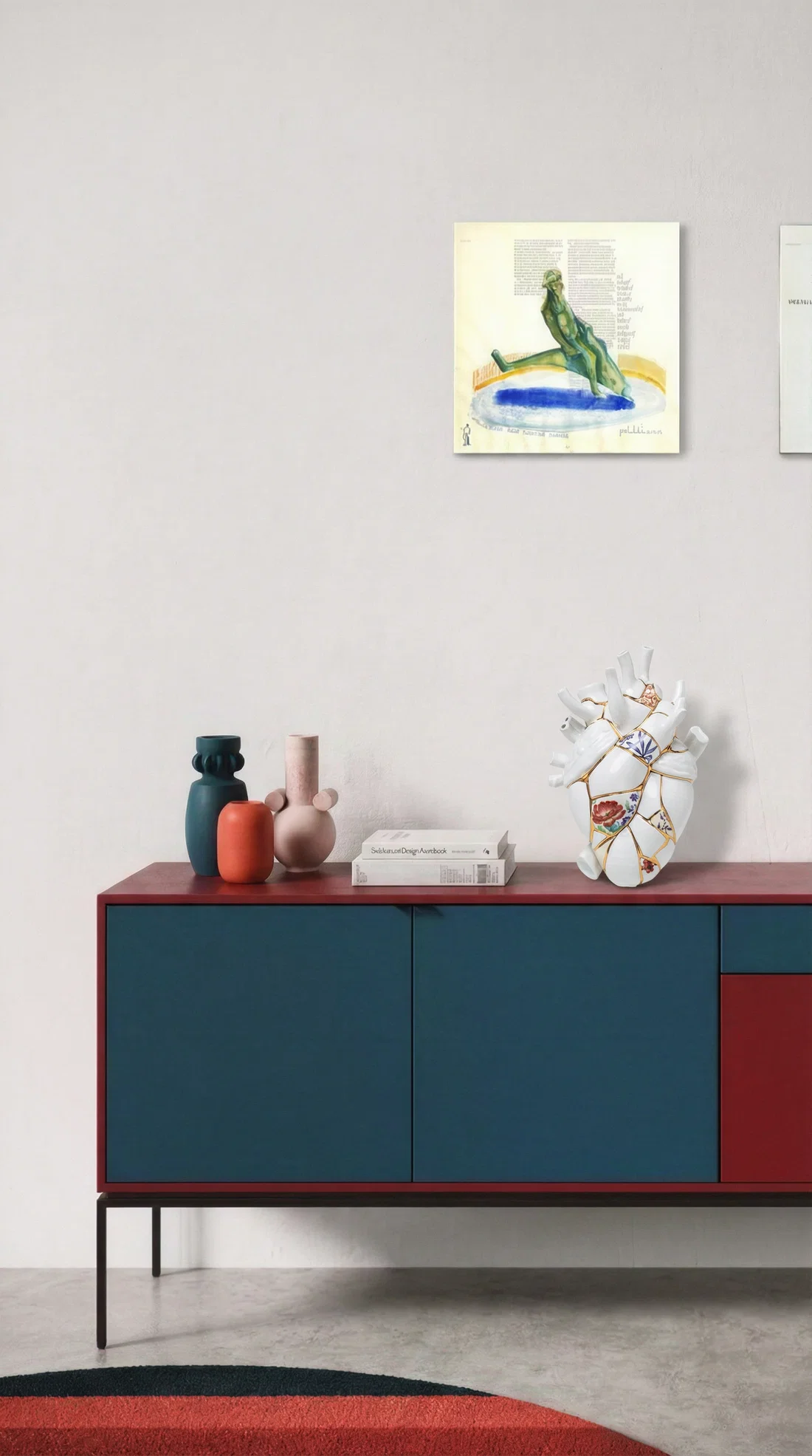 Váza KINTSUGI LÁSKA V KVETE porcelánová