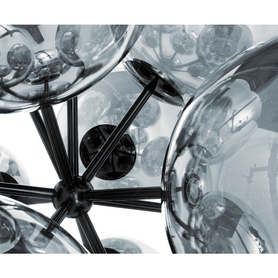 Globe silver burst chandelier
