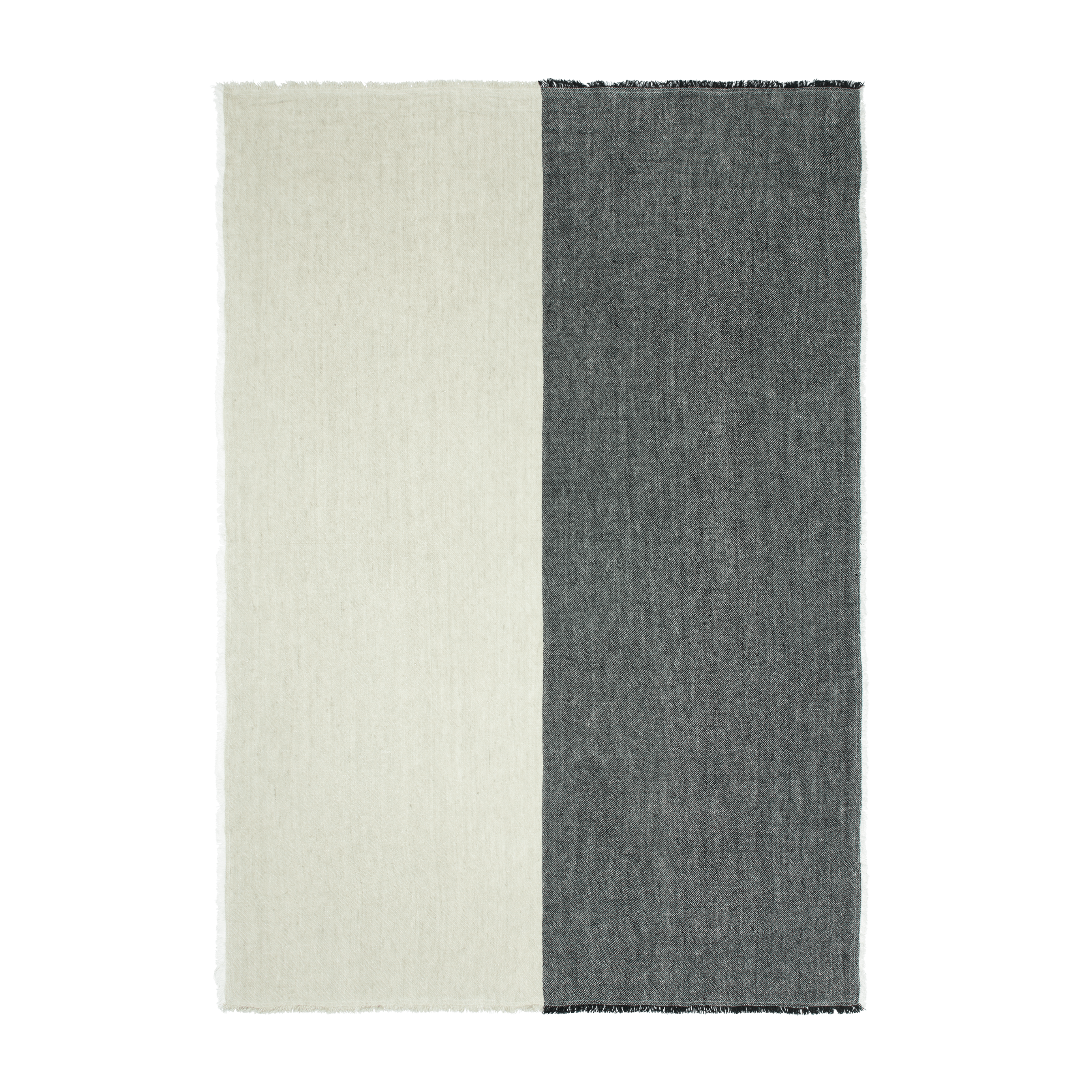 Linen bedspread PILA gray with cream
