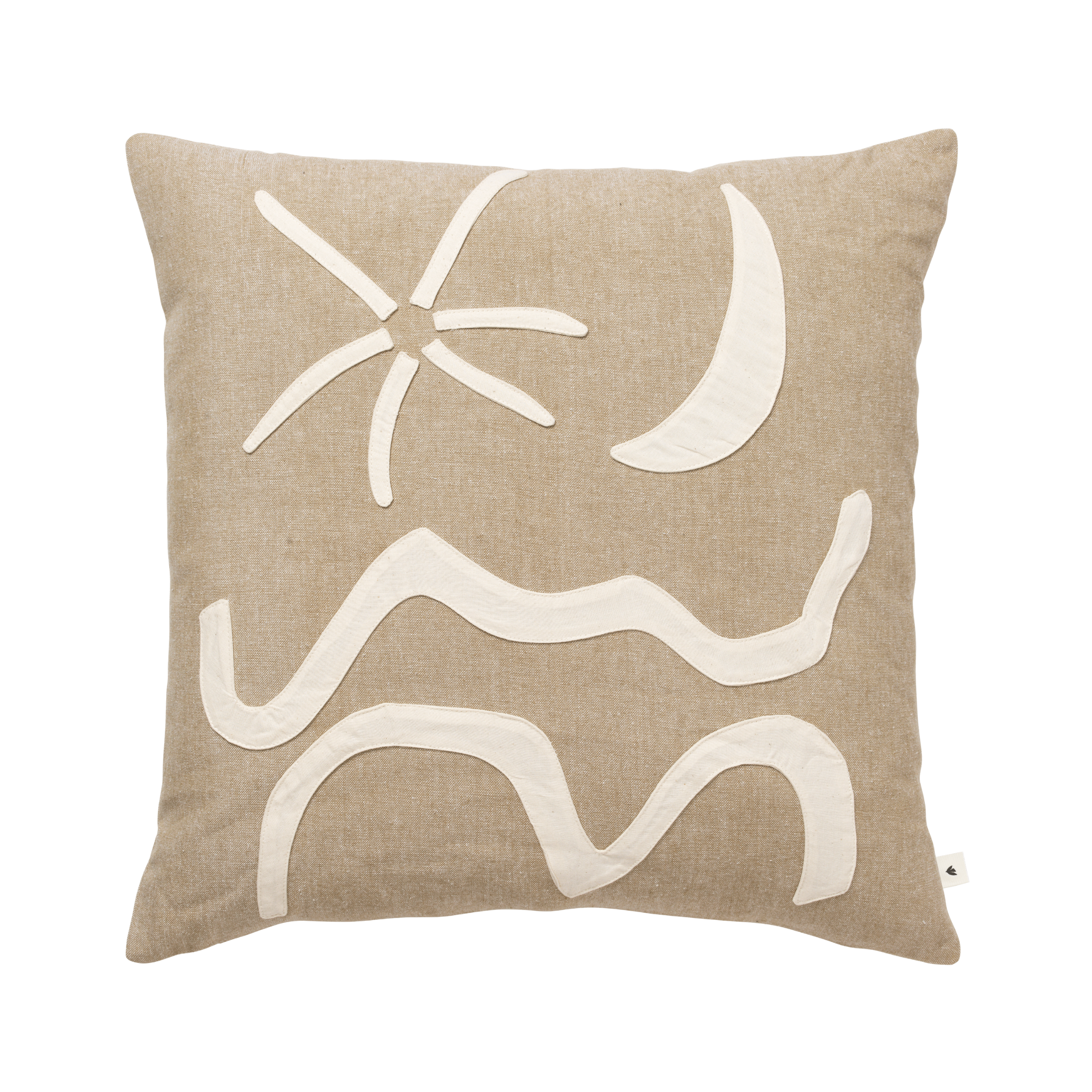KOVE APPLIQUÉ decorative pillow beige