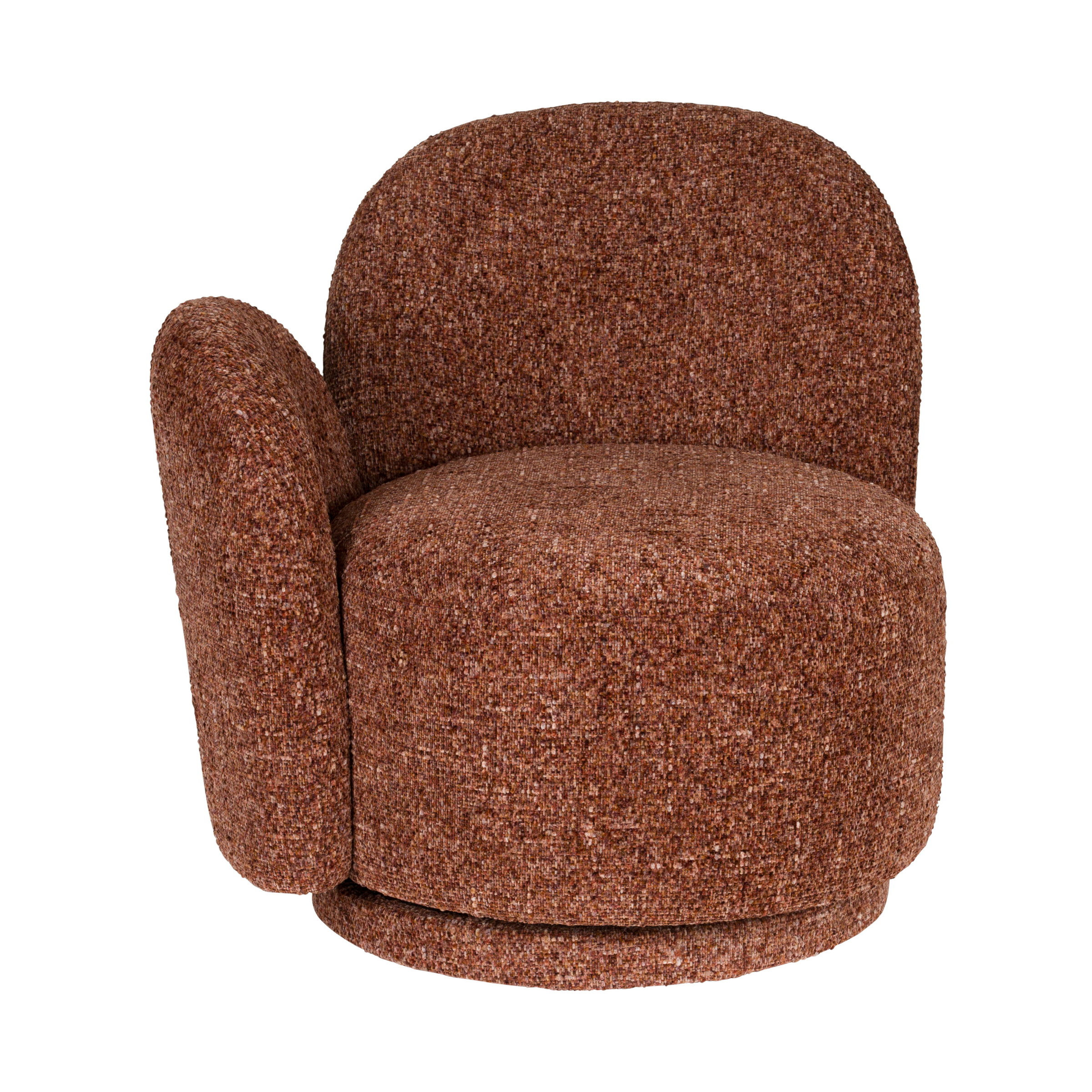 Otočný kreslo ROSE bordový melír