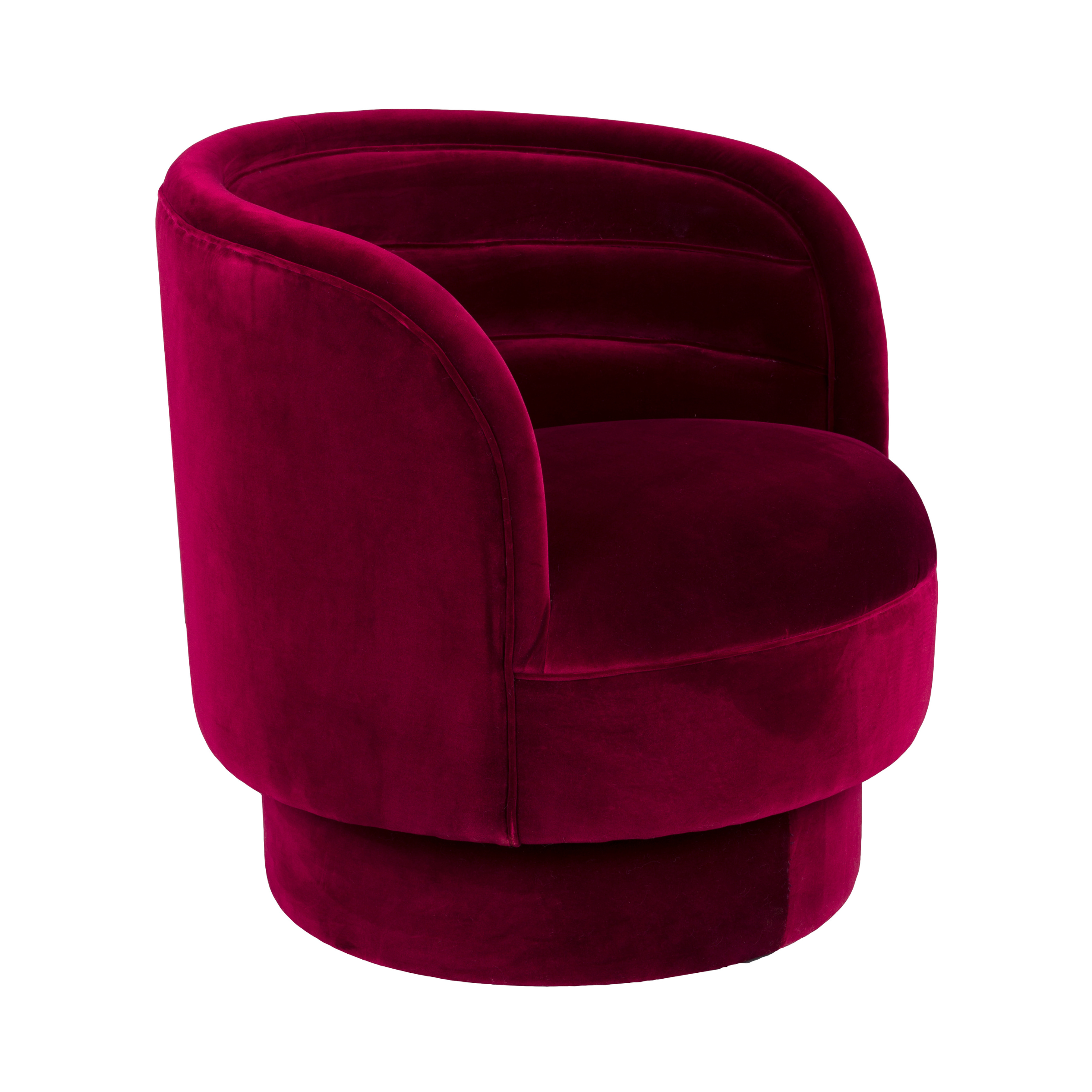DOROTHY swivel armchair dark fuchsia