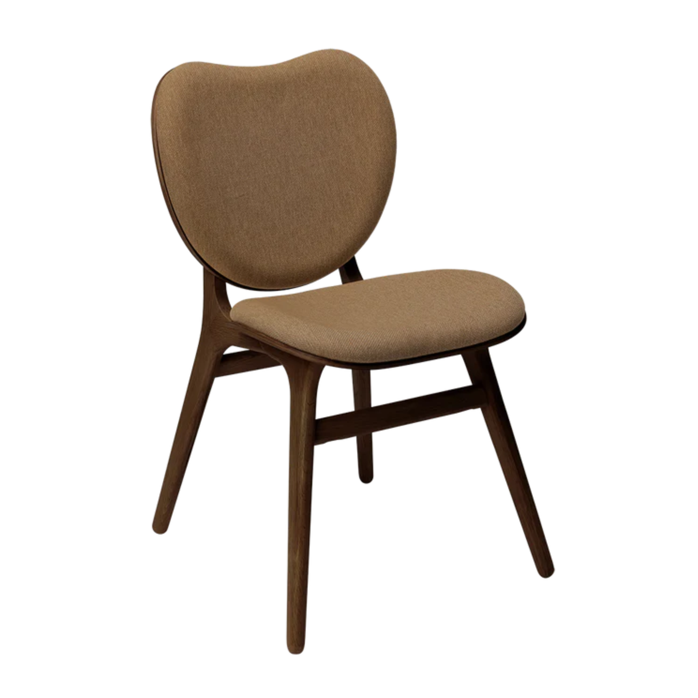 Stolička CONVERSATION hnedá s tmavým dubovým podstavcom
