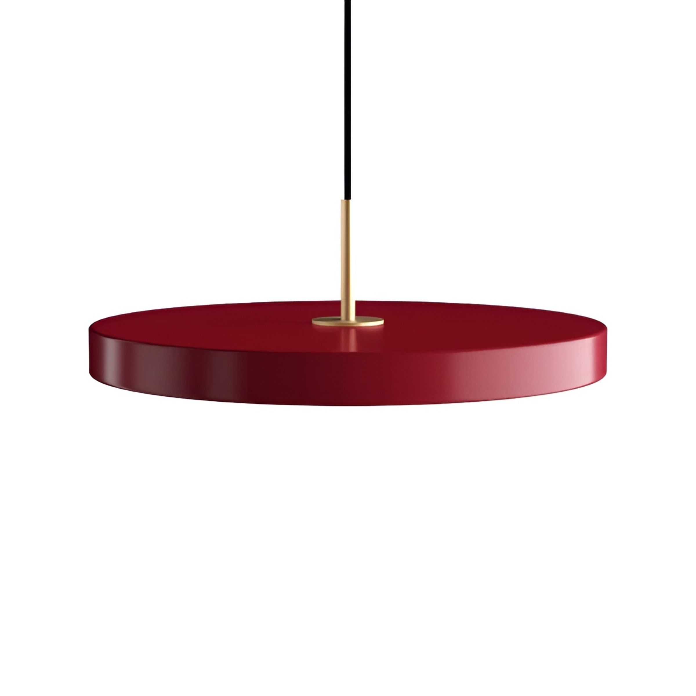 Závesná lampa ASTERIA PLUS bordová so zlatým prvkom
