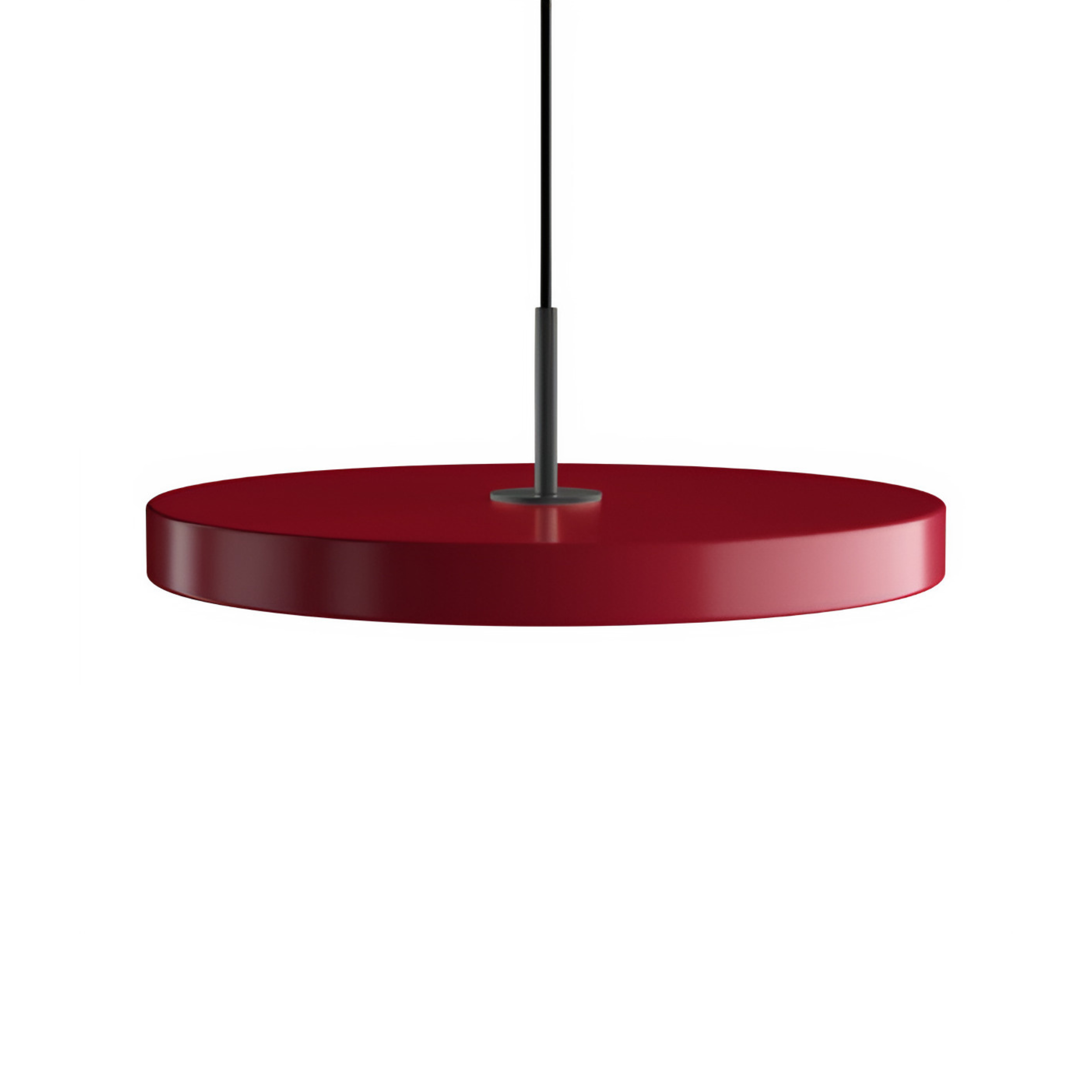Závesná lampa ASTERIA PLUS bordová s čiernym vložkou