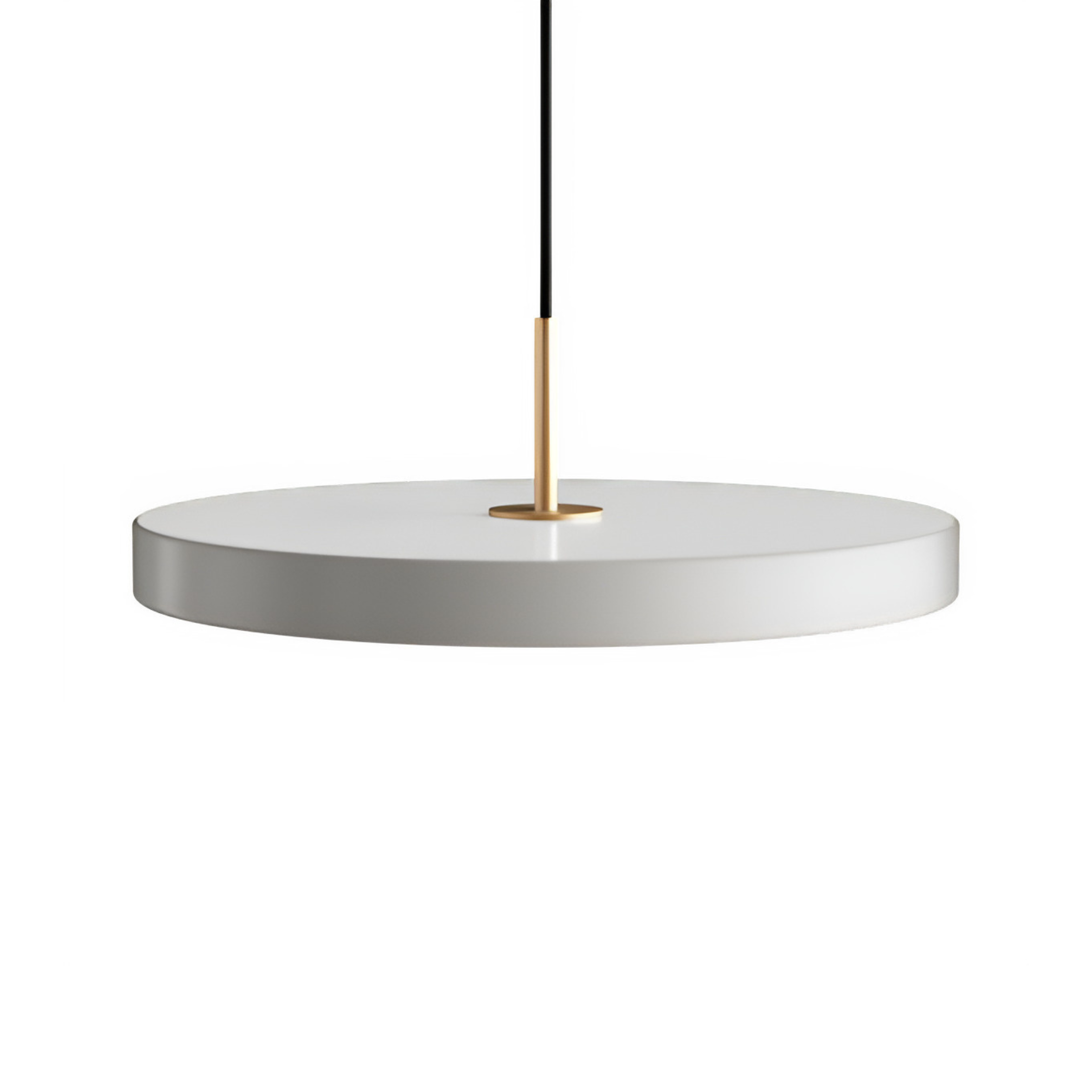 ASTERIA PLUS pendant lamp in light gray with a gold accent