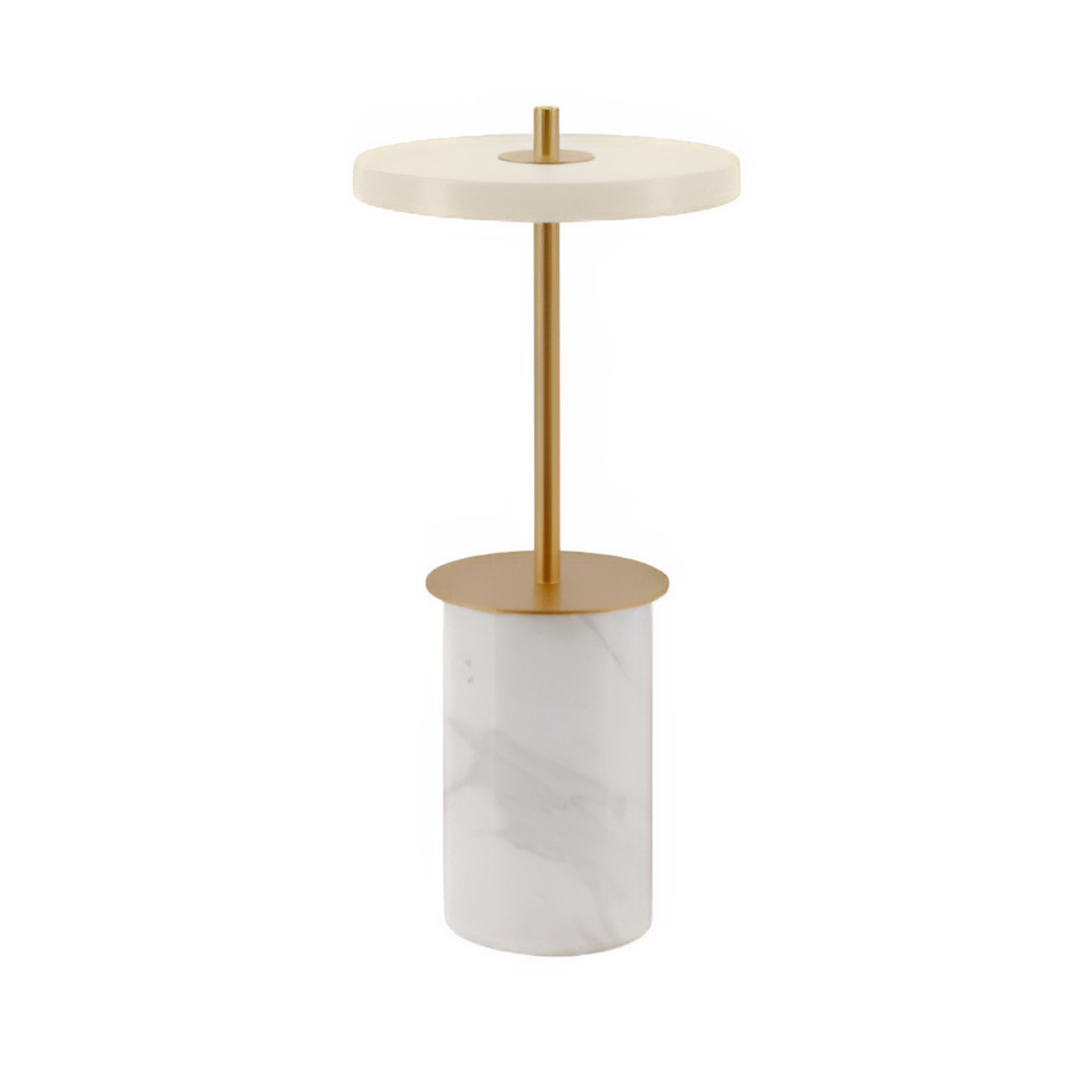 Stolná lampa ASTERIA MOVE MINI biely mramor so zlatou vložkou