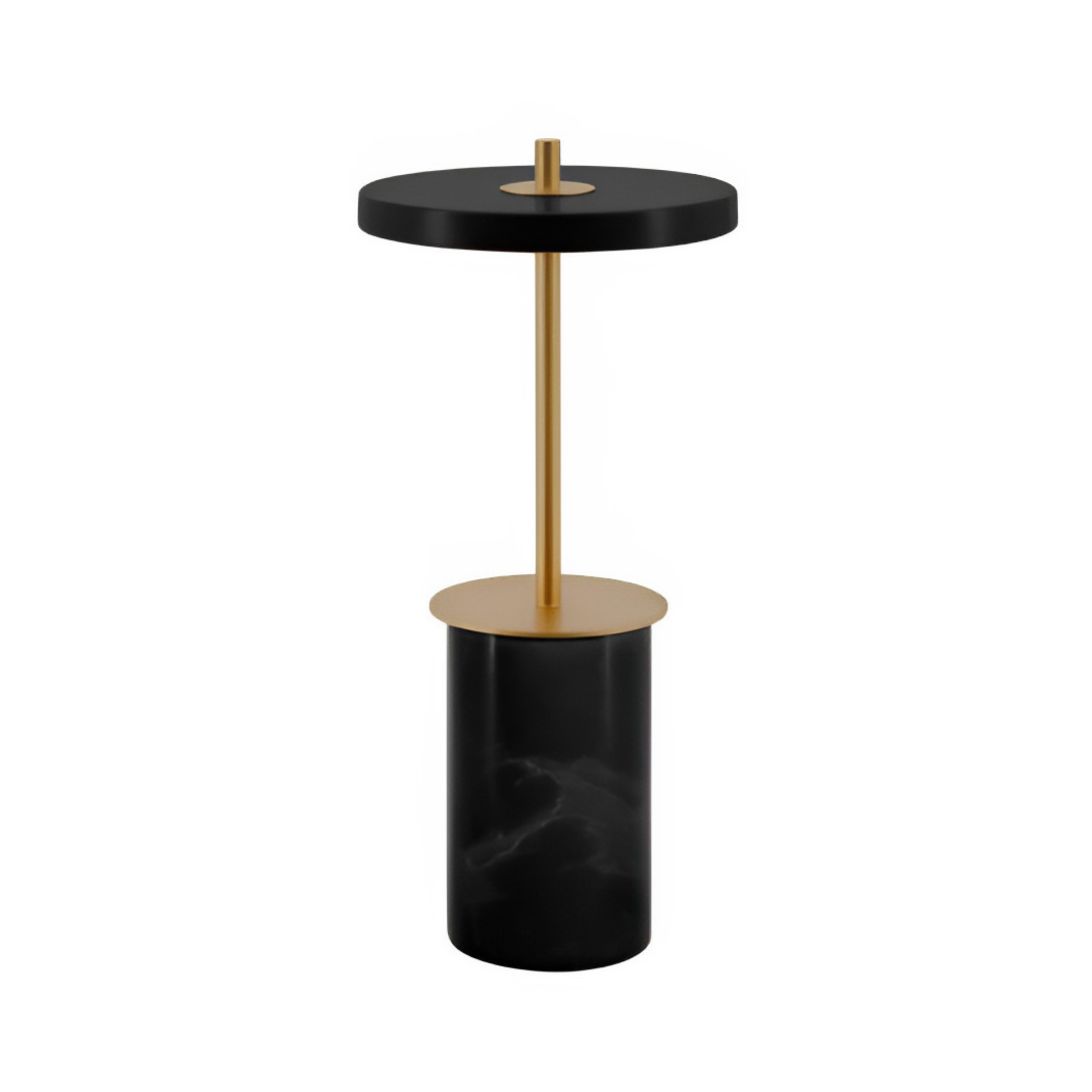 Asteria Move Mini Table Lamp Black Marble with Gold Accent