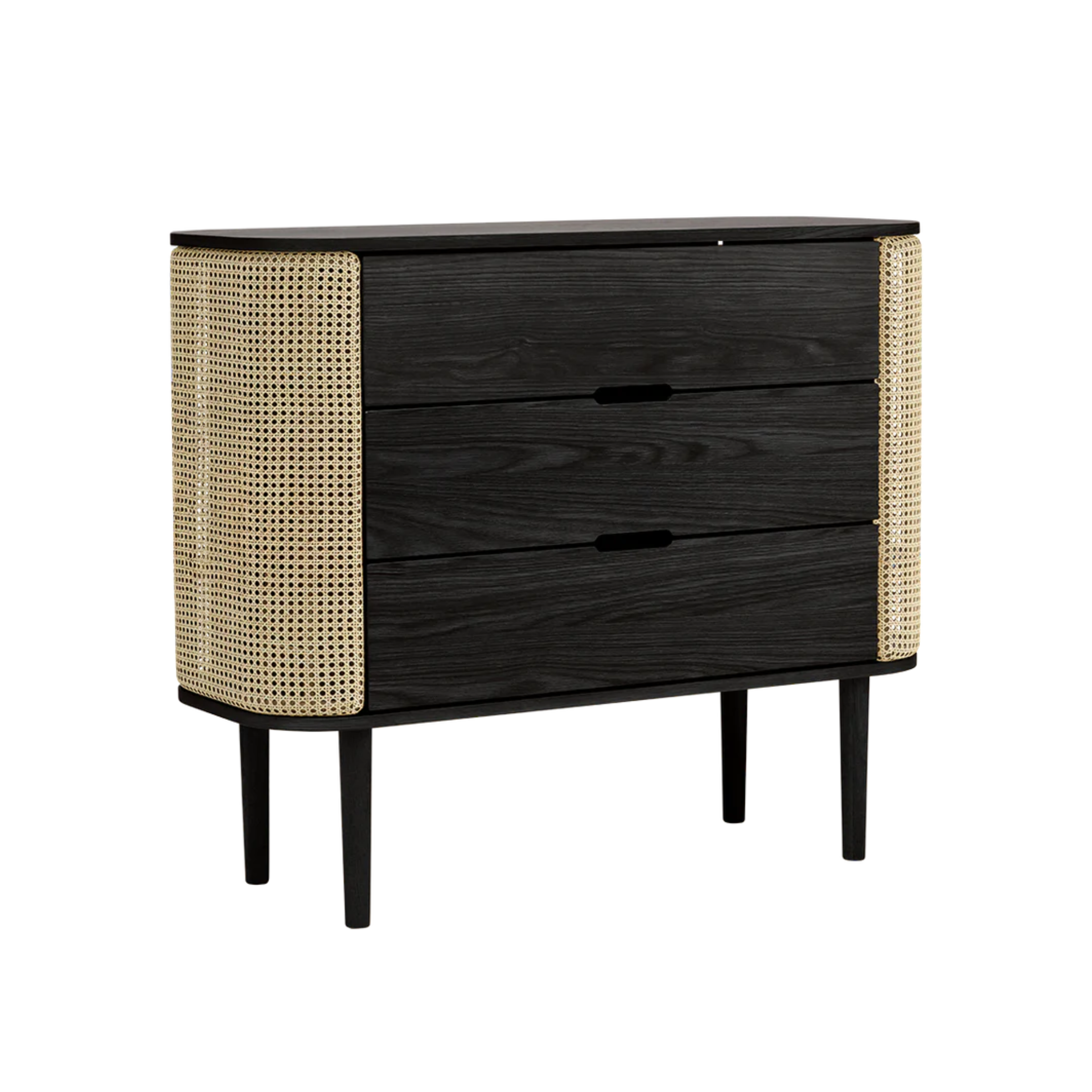 Skriňa TREASURES z benátskej trstiny s čiernym podstavcom