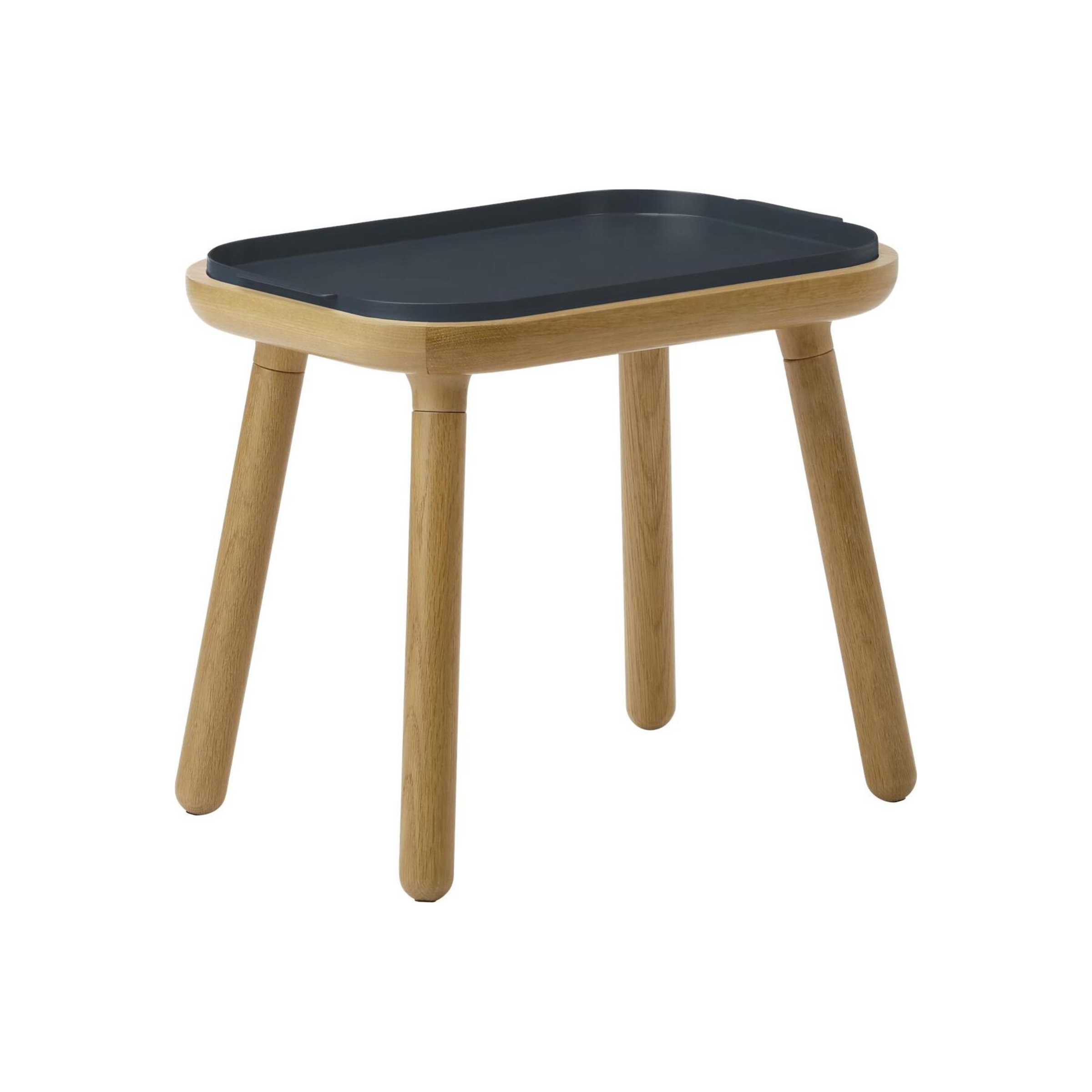 Stolik PAFF antracitový s dubovou základňou