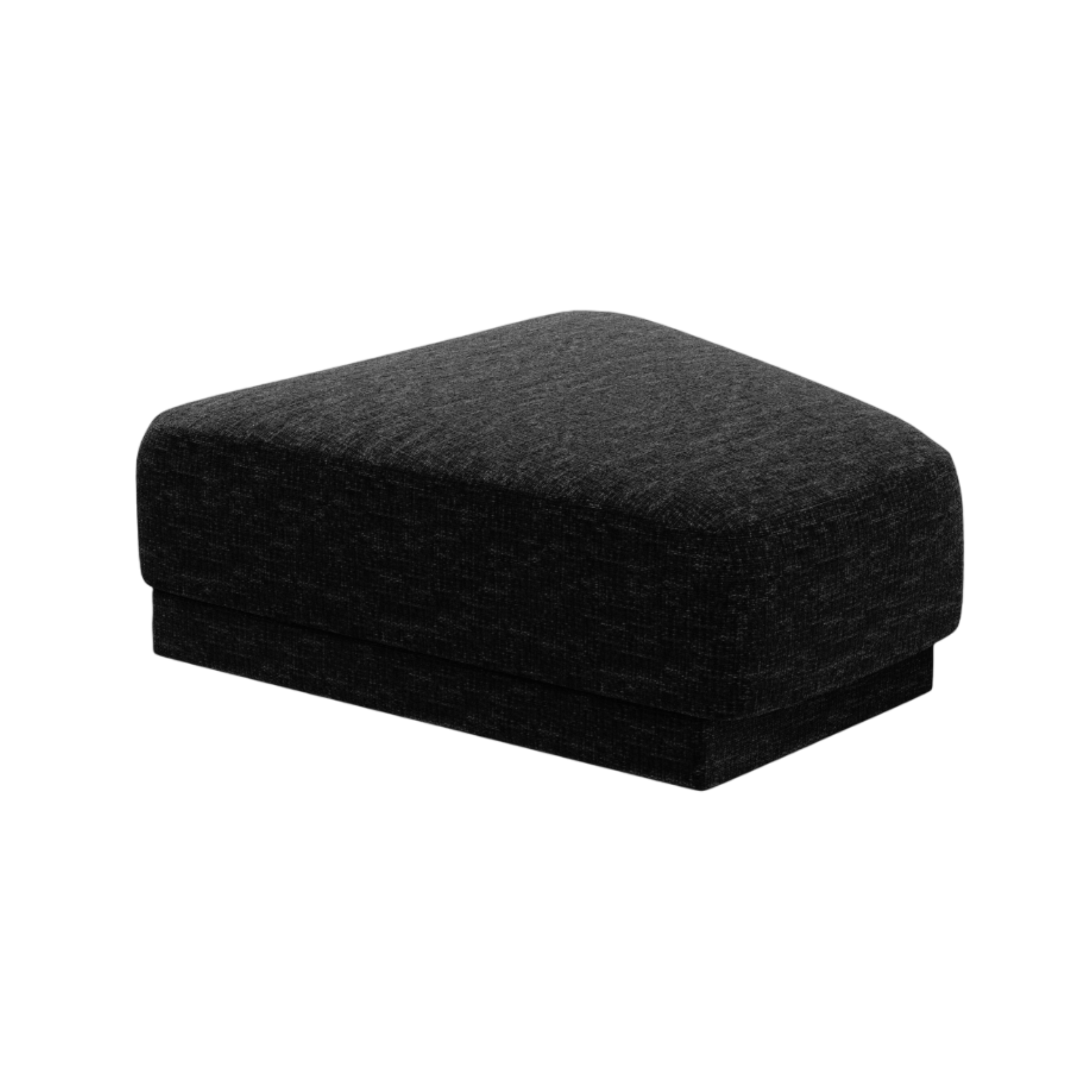 Pouf / module MILEY black chenille silky