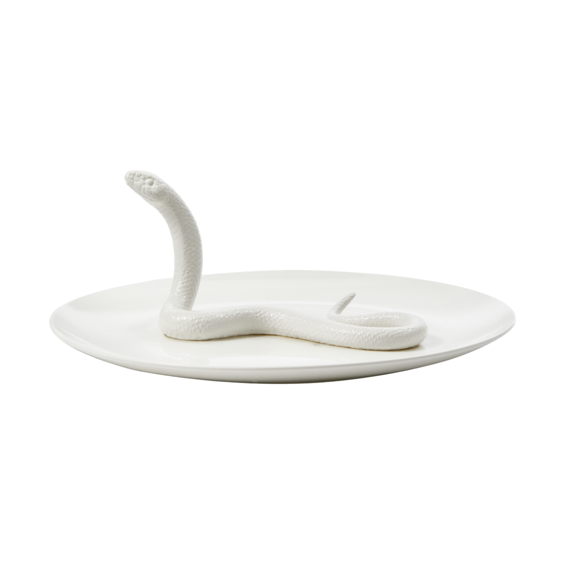 Decorative tray SNAKE white