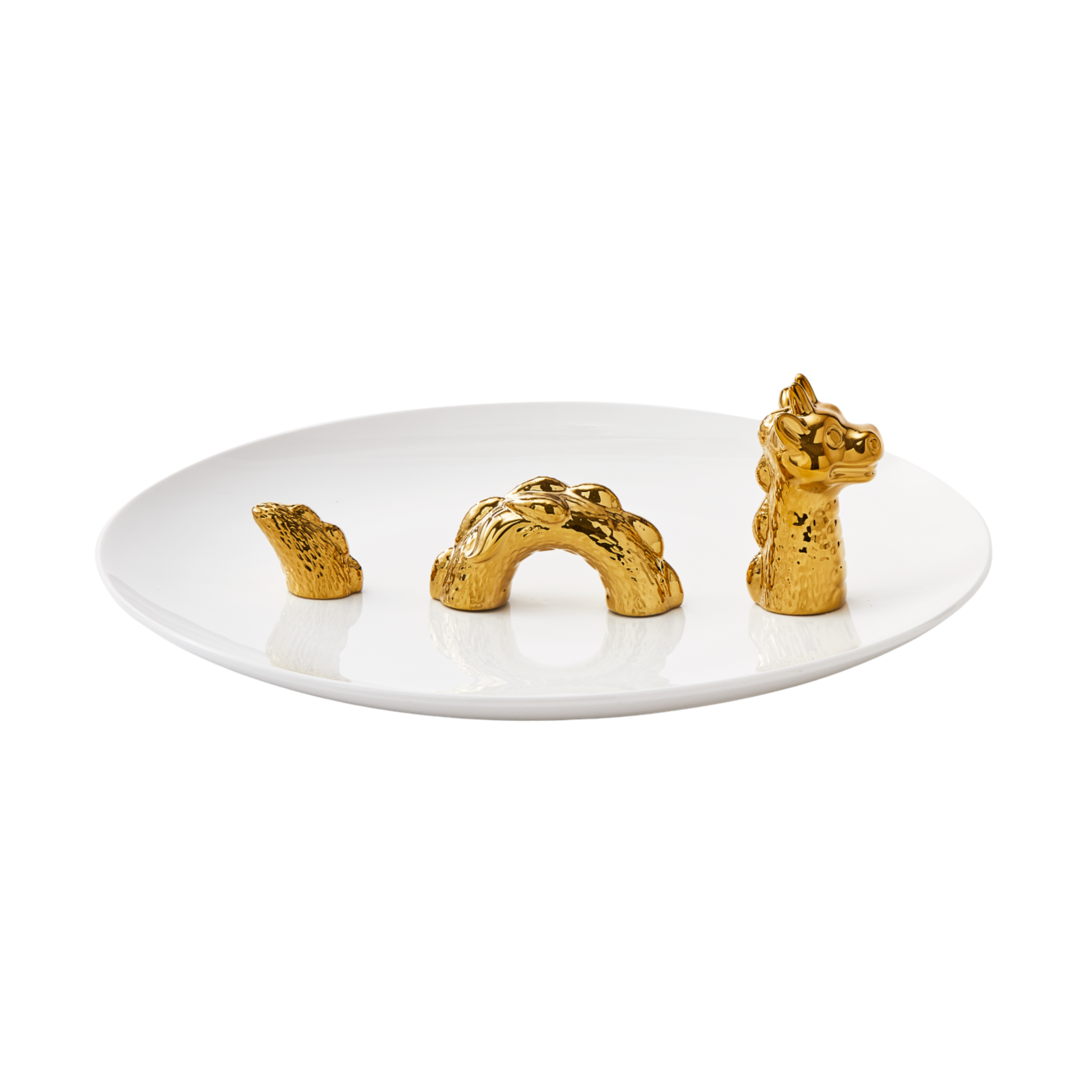 Decorative plate DRAGON gold