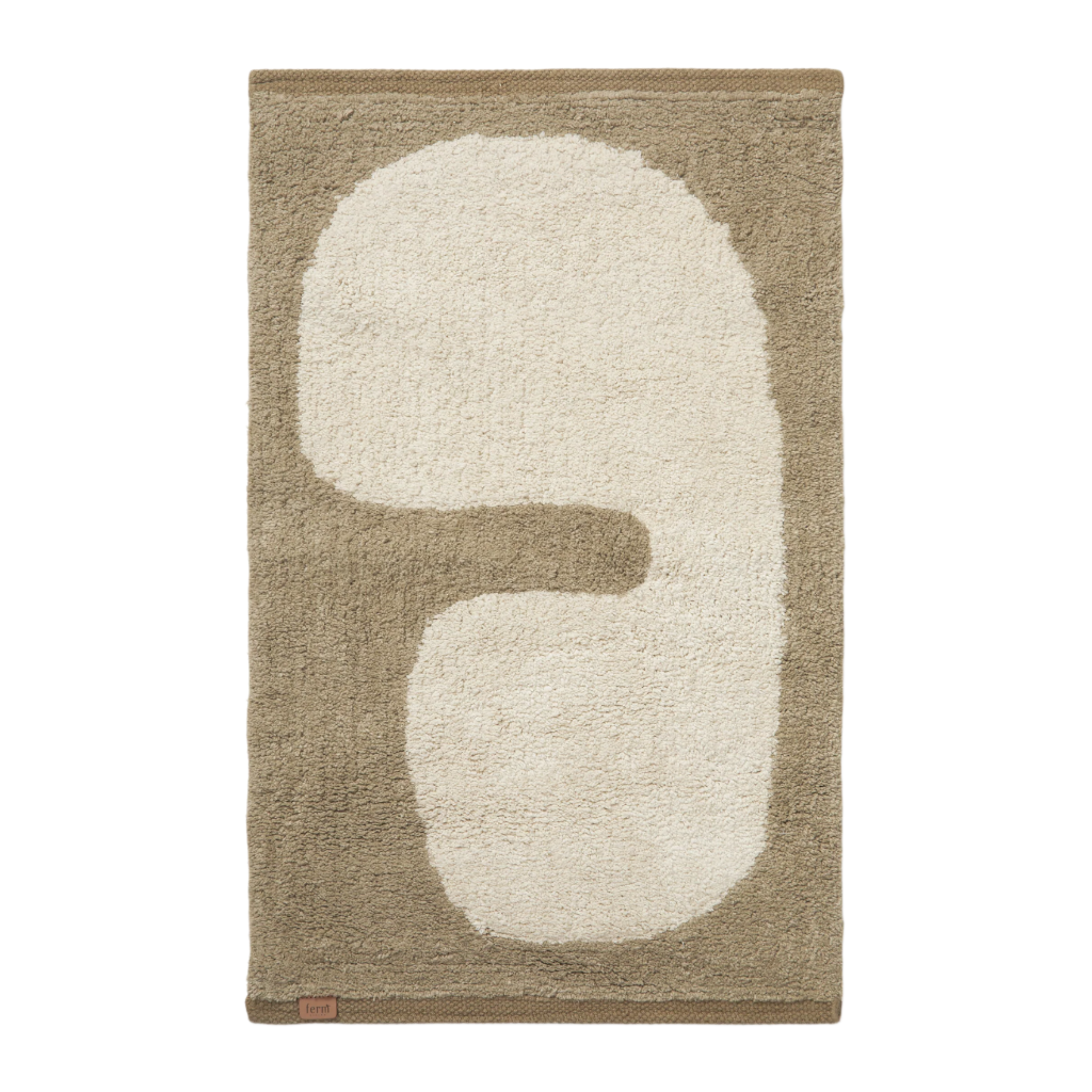 LAY WASHABLE rug in off-white with dark beige