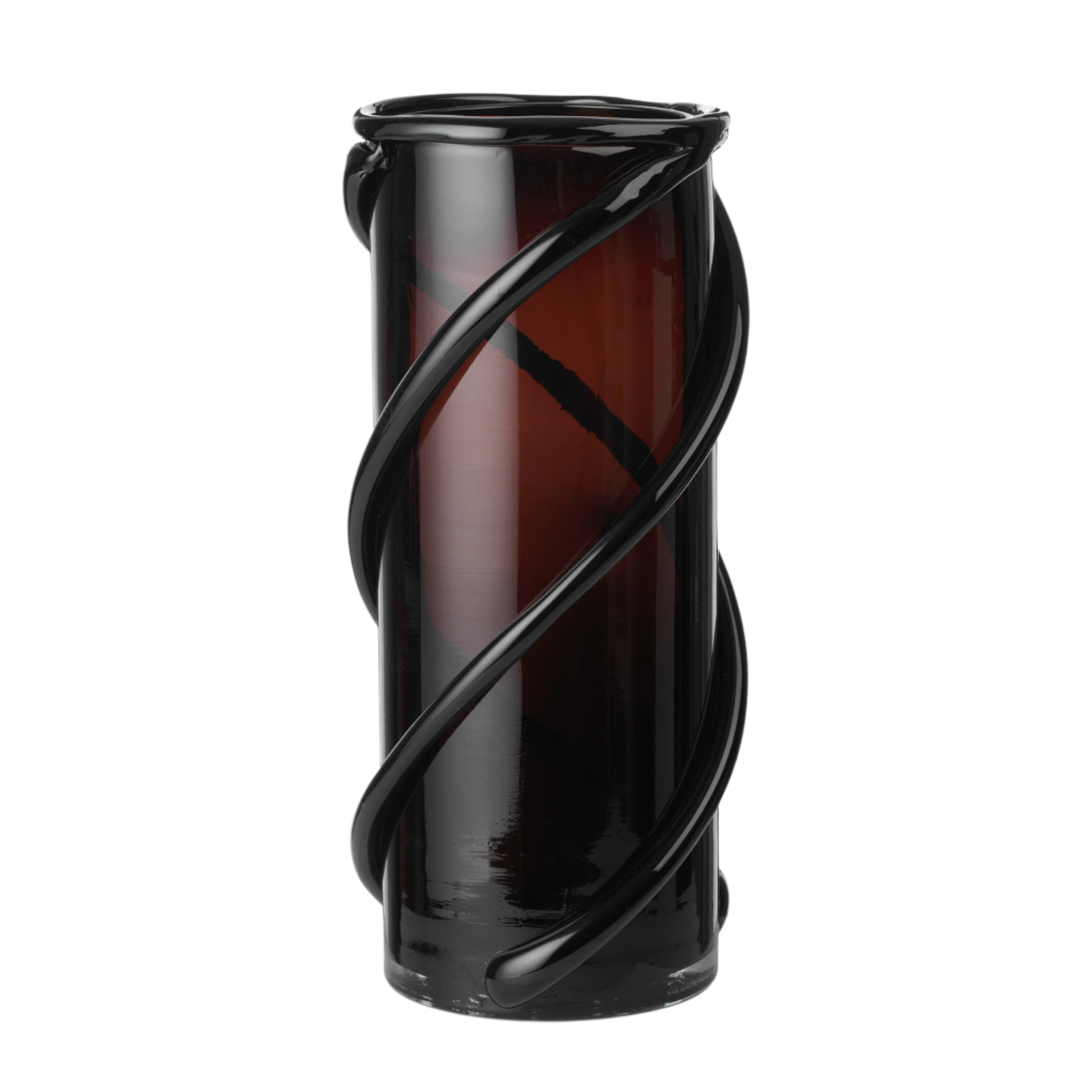 ENTWINE vase dark amber