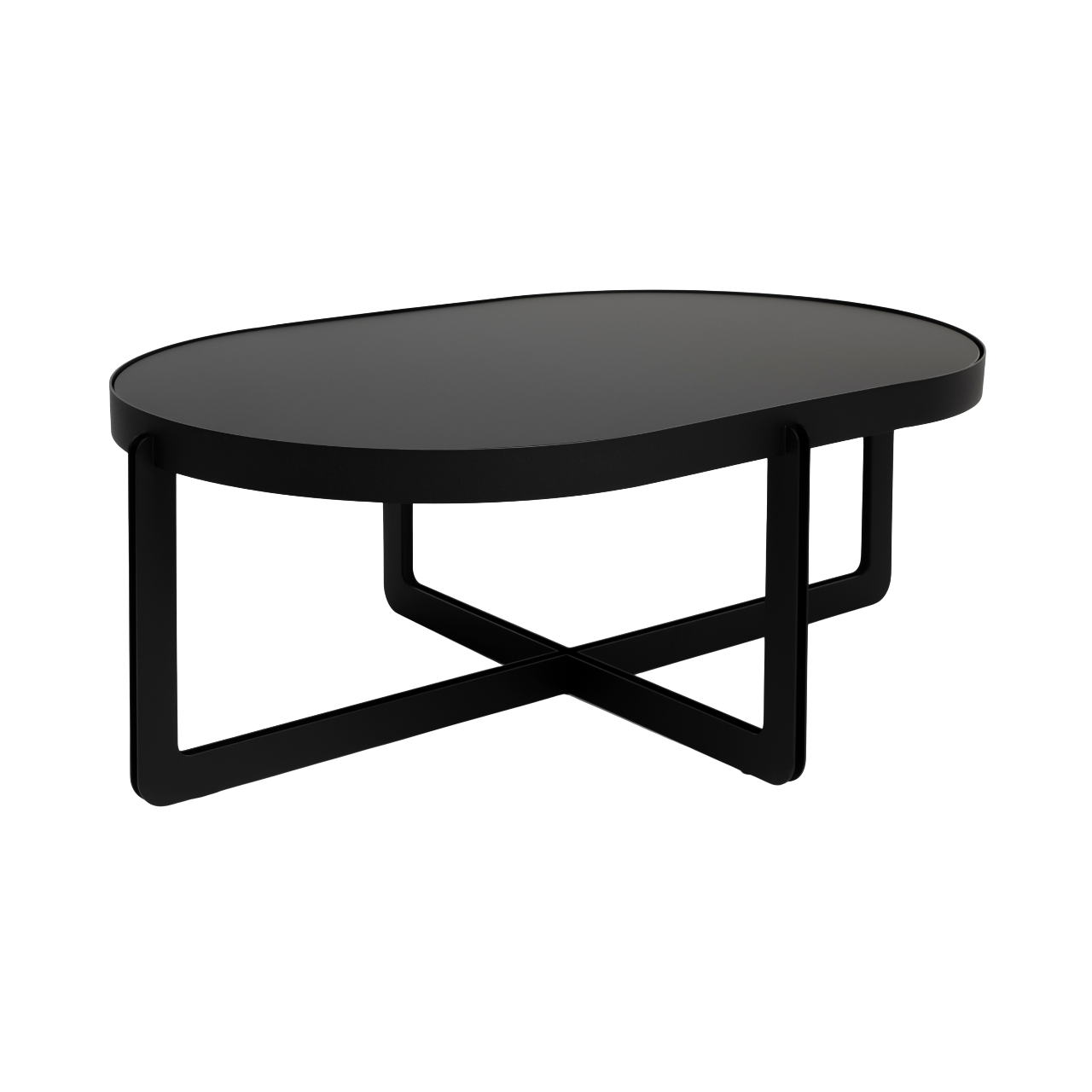 Kávový stolík CENTRE OVAL čierny