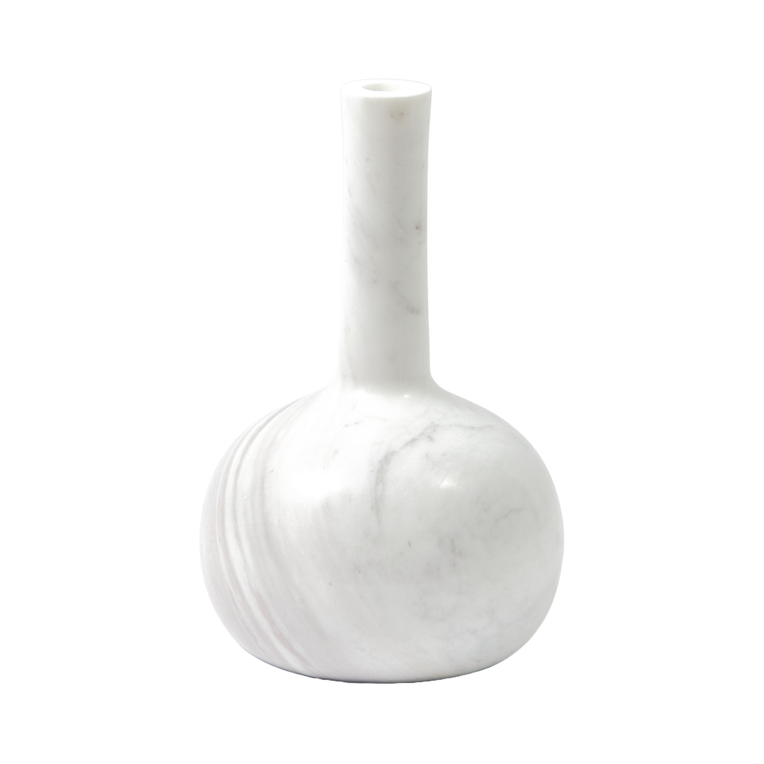 HERITAGE BELL candle holder white marble