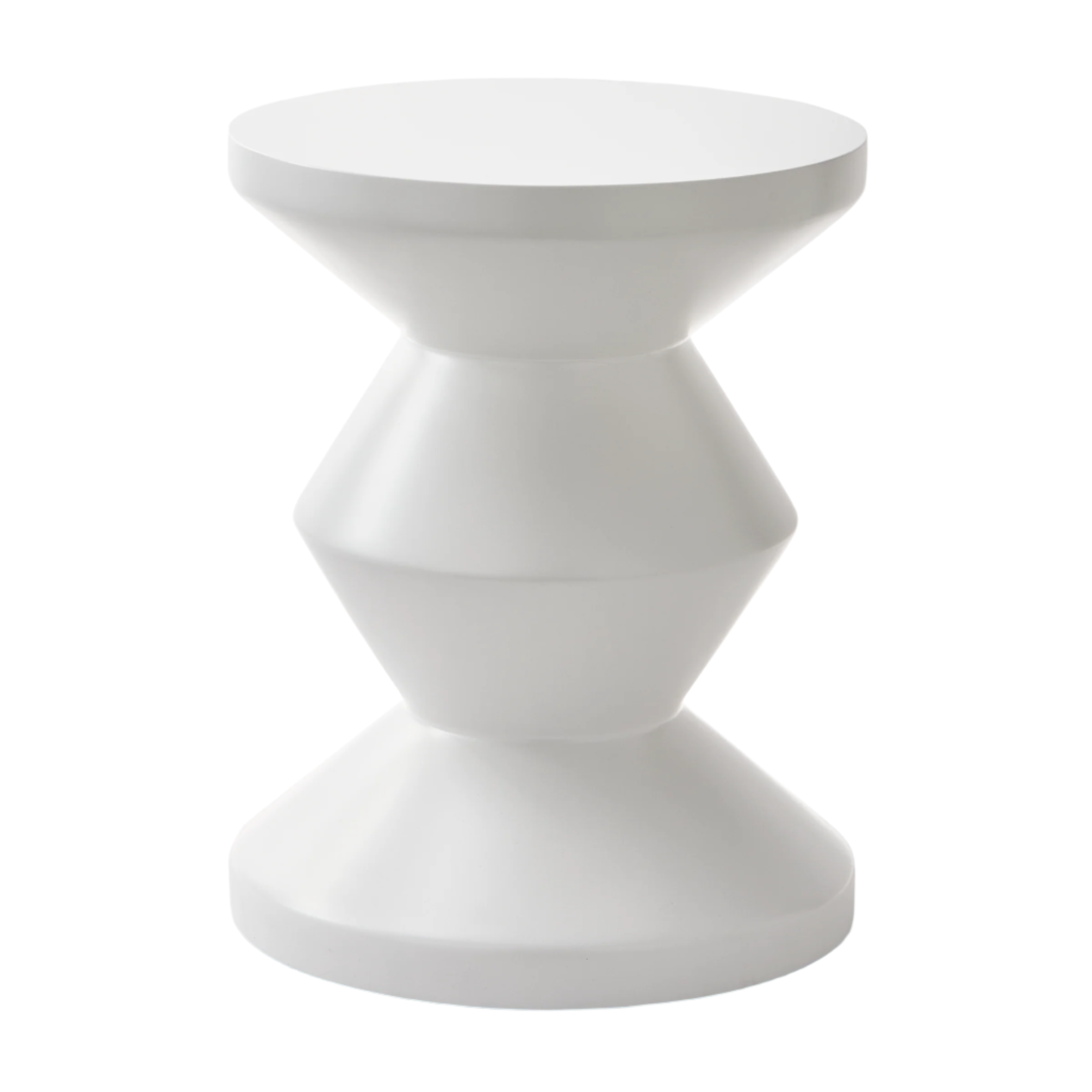 ZIG ZAG MATT white outdoor stool