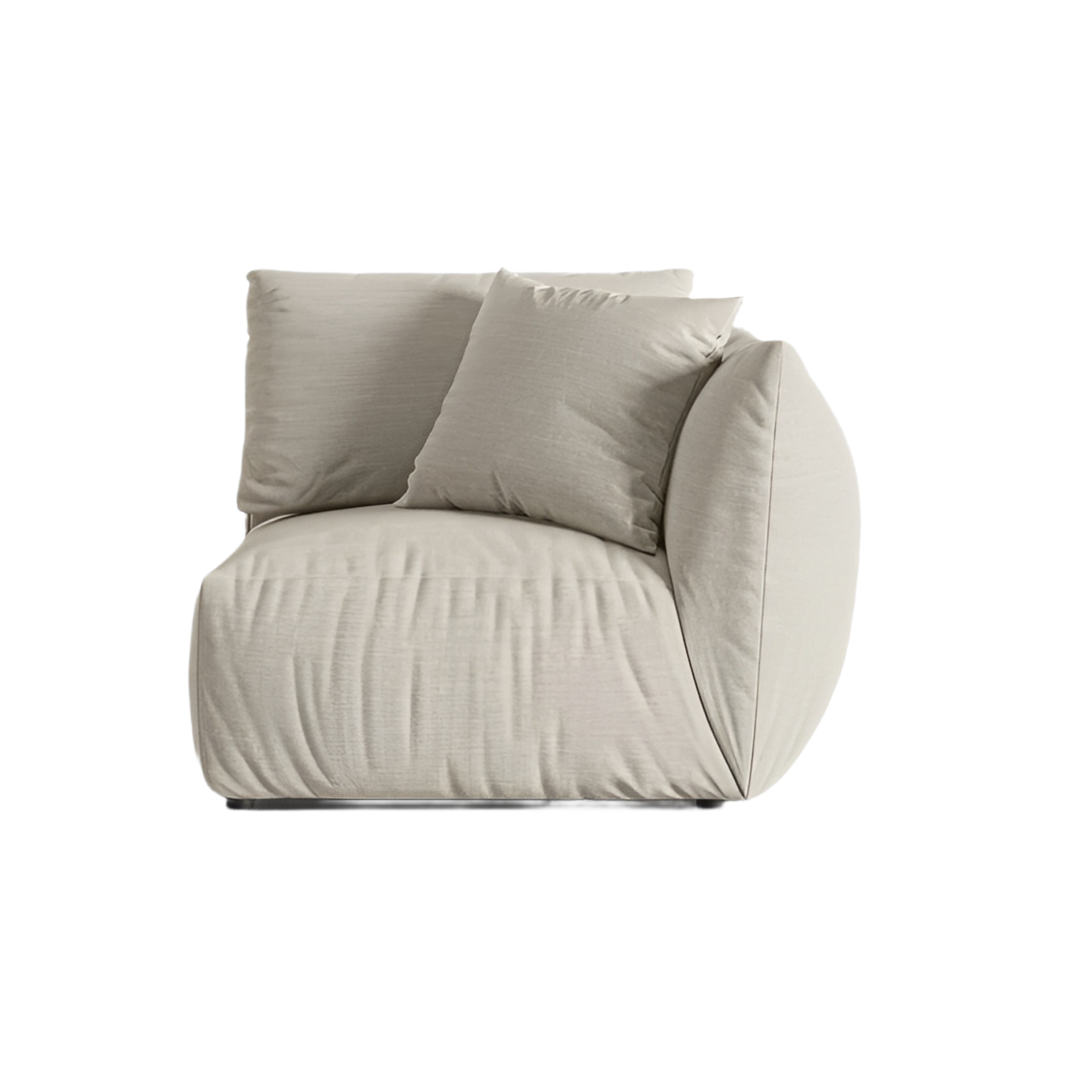 CHRIS Modular Sofa - Right Element Cream Chenille