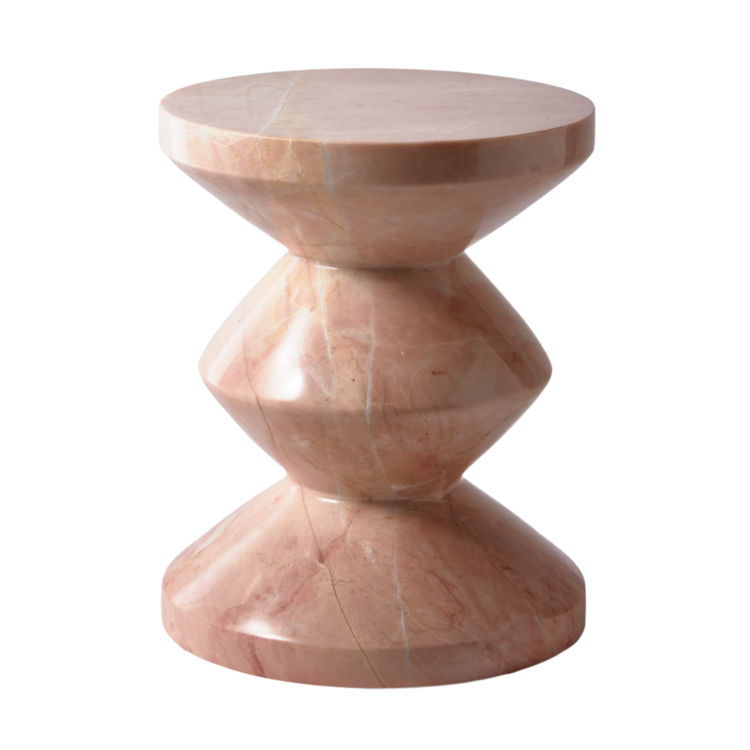 Stolička ZIG ZAG svetloružový mramor