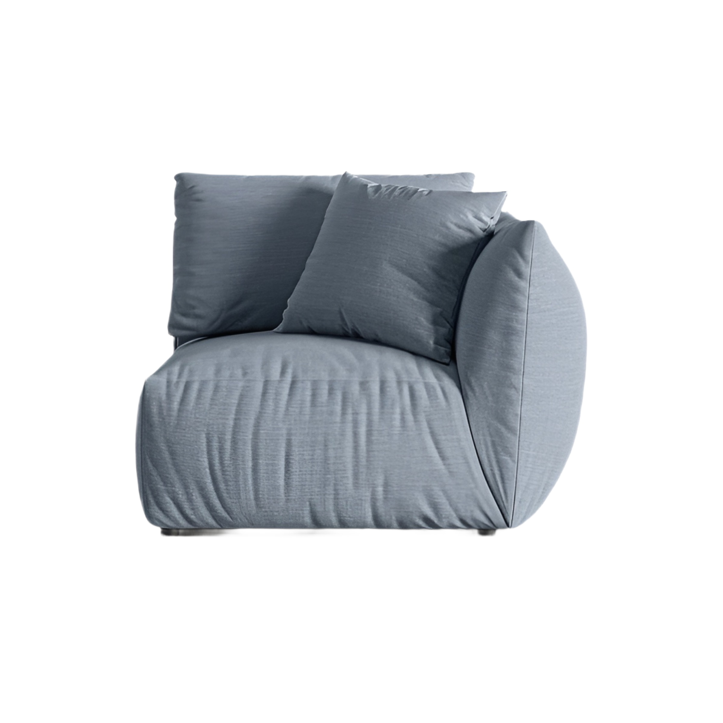 Modulárna pohovka CHRIS - pravý prvok svetlomodrý šenil