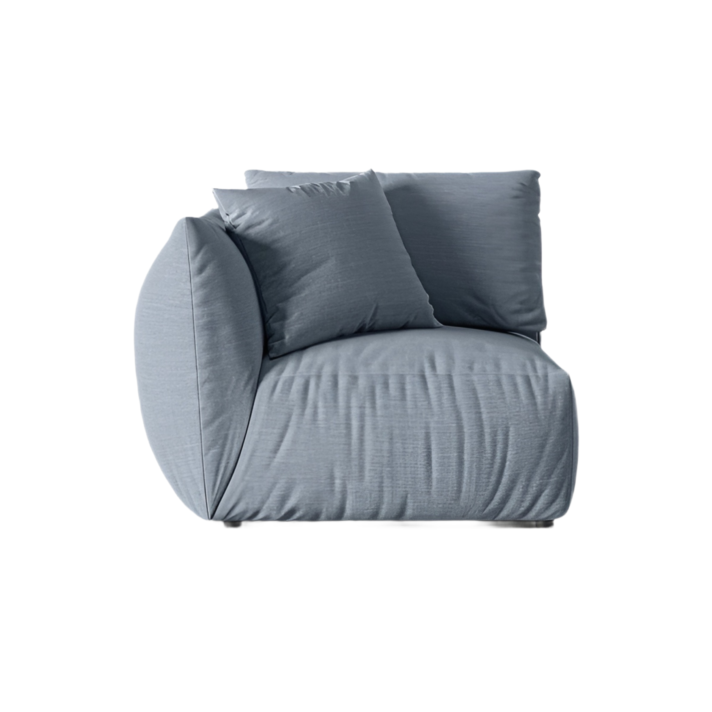 Modulárna pohovka CHRIS - ľavý prvok svetlomodrý šenil