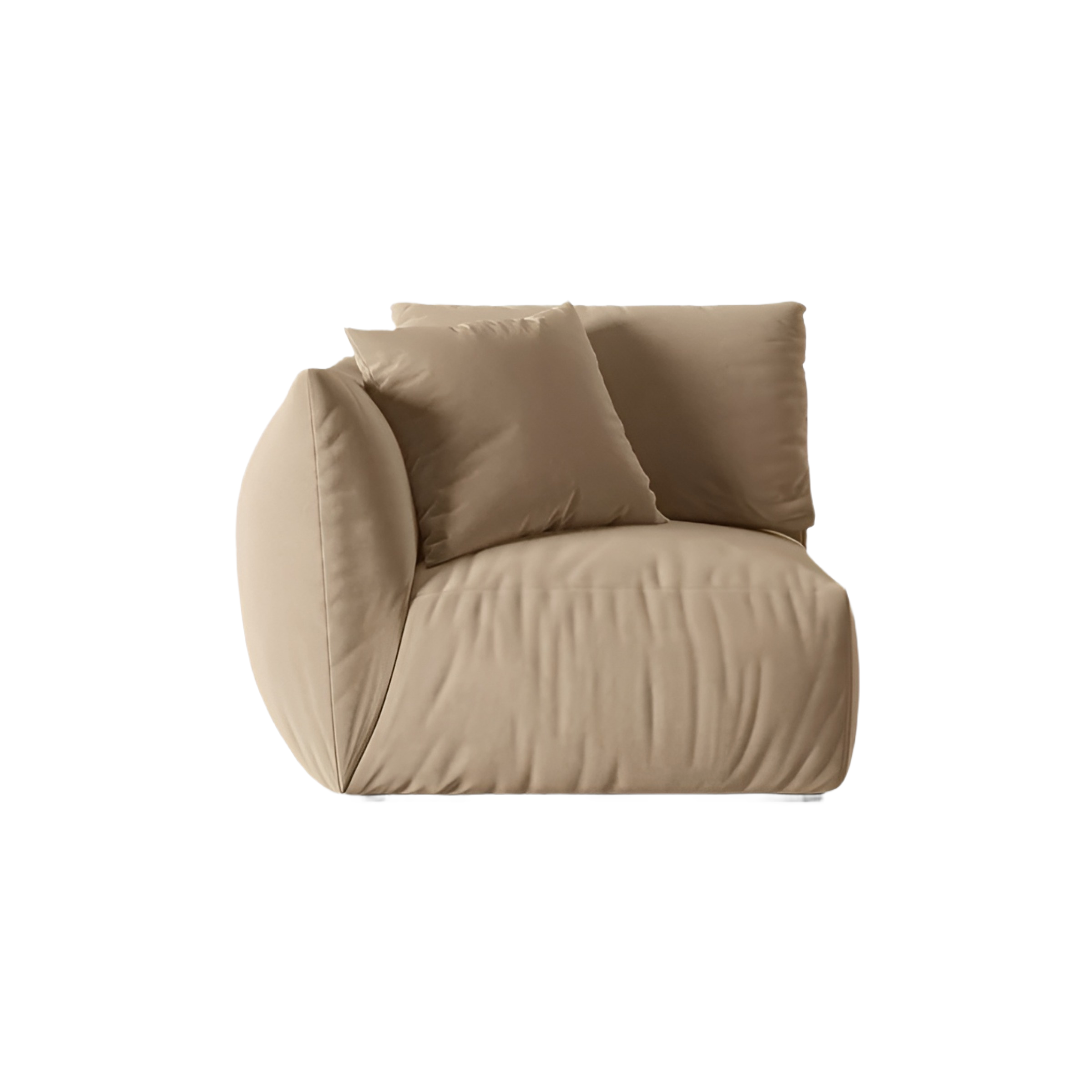CHRIS Velvet Modular Sofa - Left Element in Sand