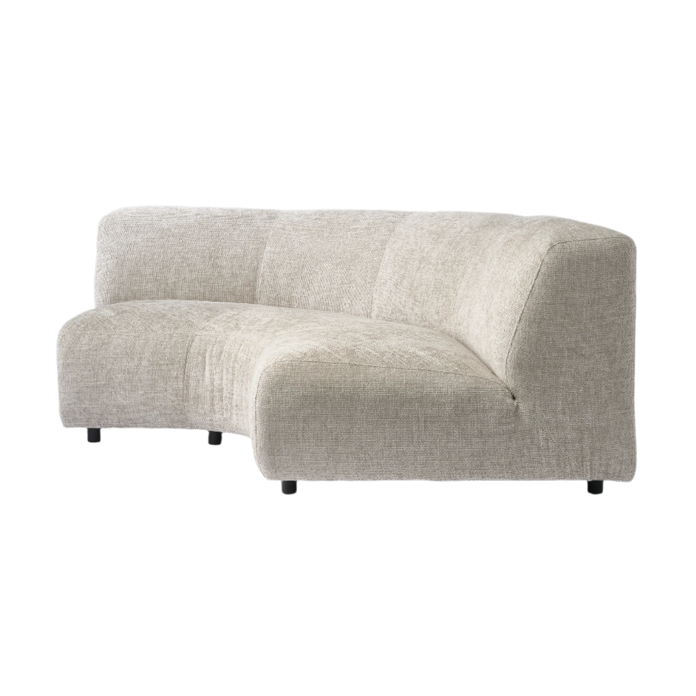 POLSPOTTEN modular sofa - large rounded corner module ecru