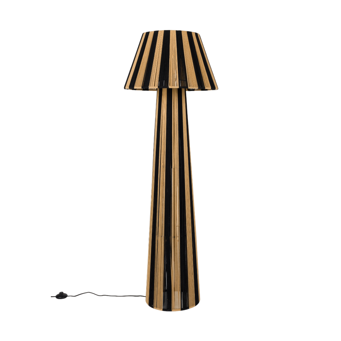 STRIPE IT UP floor lamp light brown with black