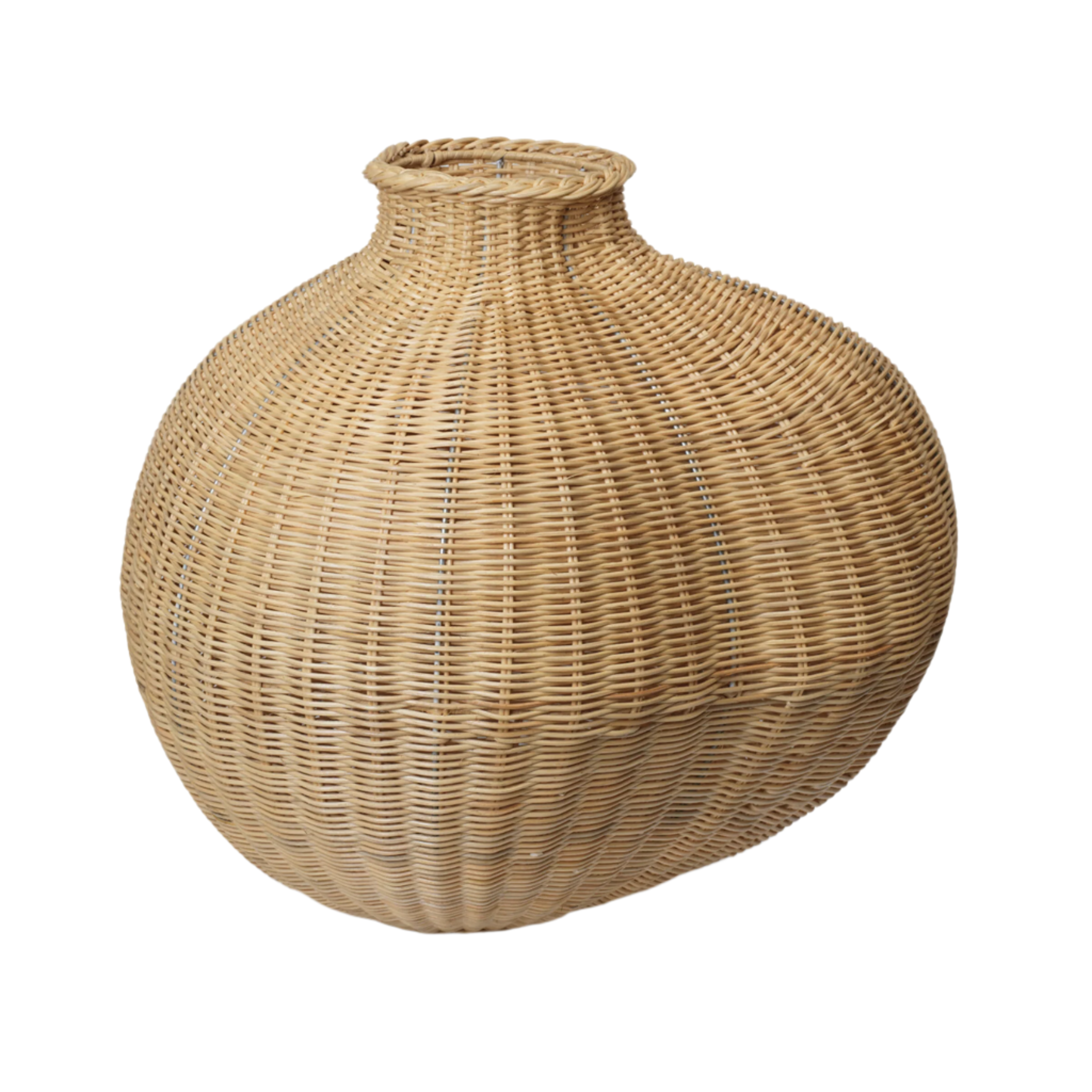 BOLA woven rattan vase