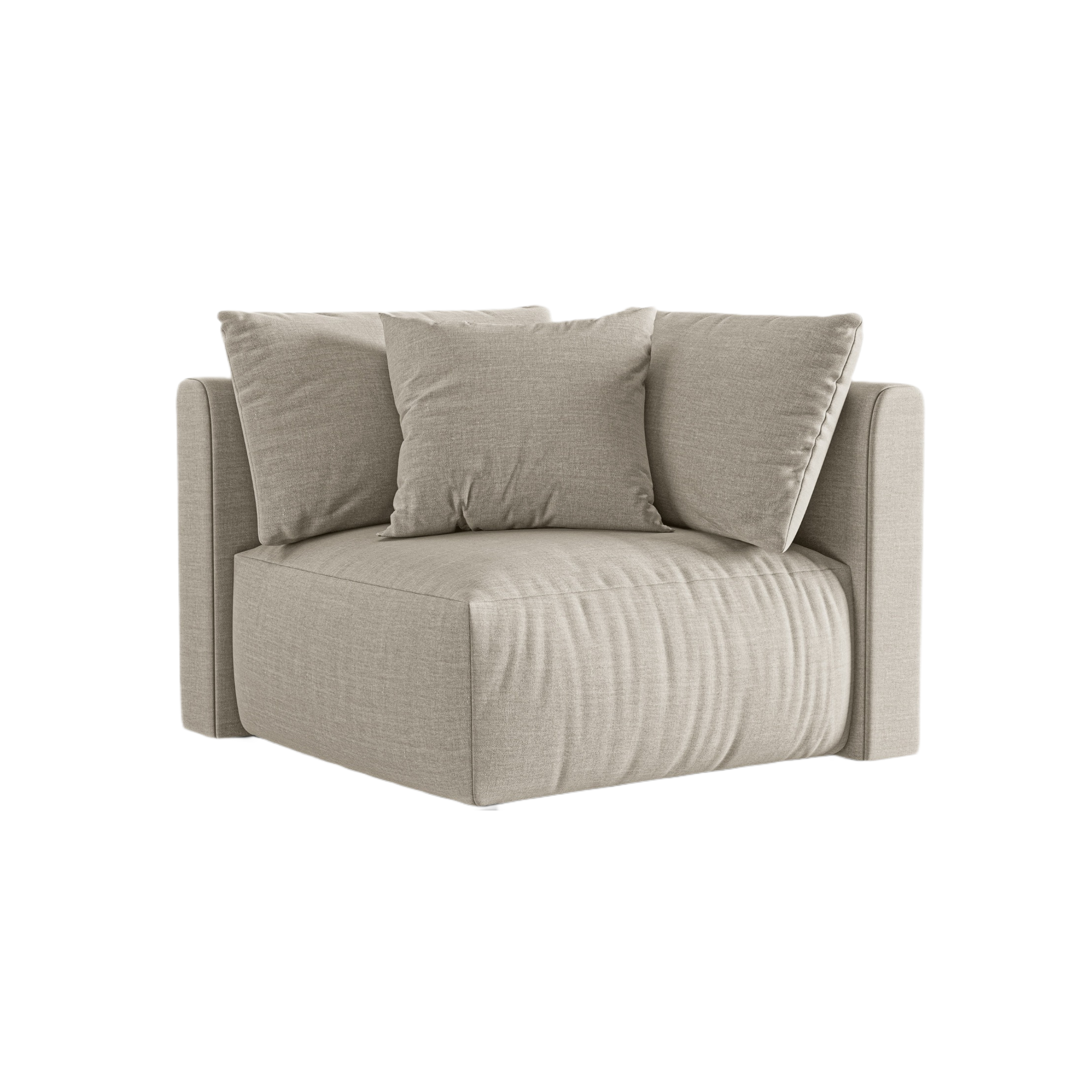 CHRIS Modular Sofa - Cream Chenille Corner Element