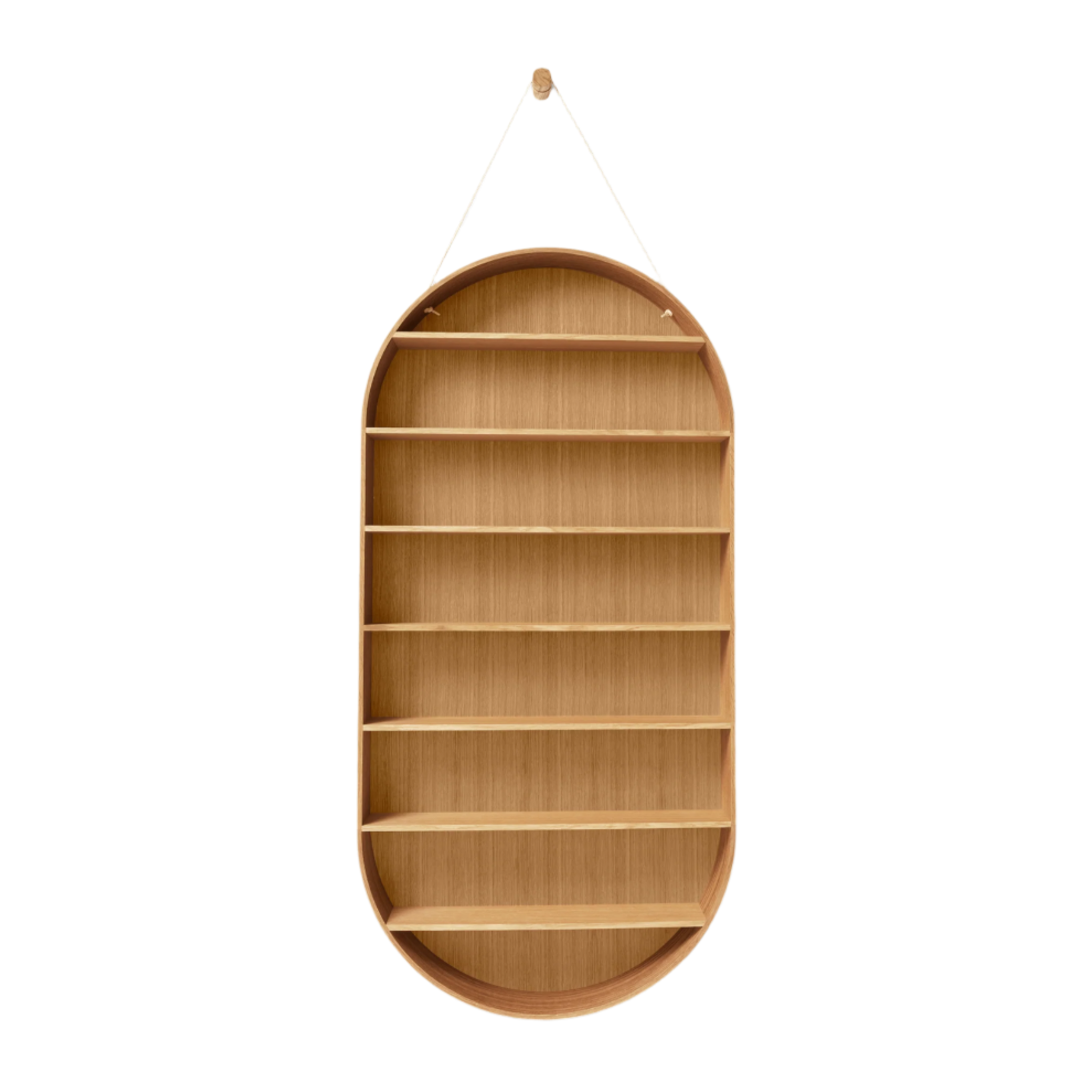 Závesná polica OVAL DORM olejovaný dub