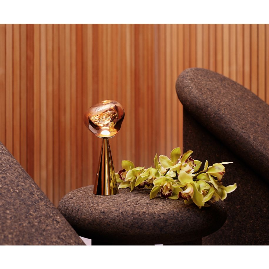 Prenosná lampa MELT zlatá