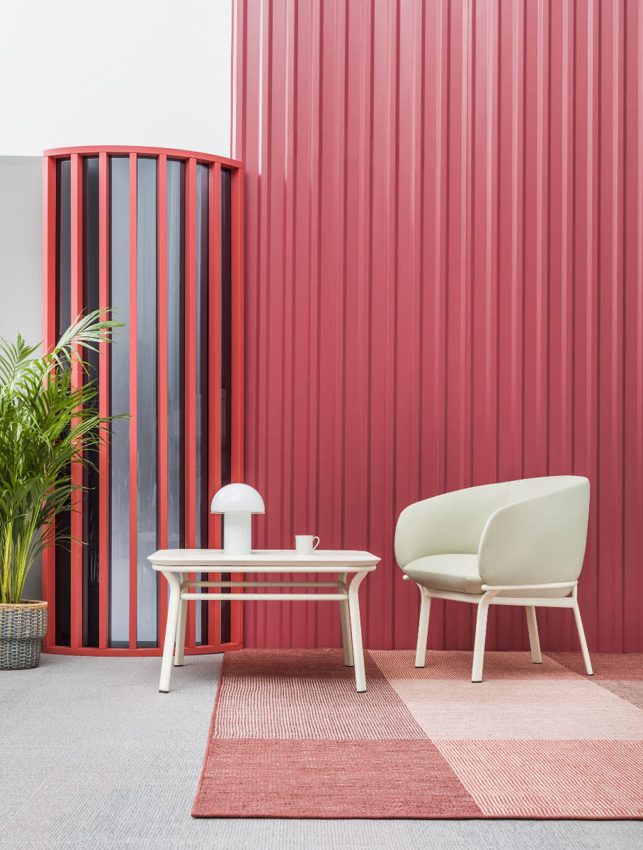 Kávový stolík GRACE dyha s kovovou základňou