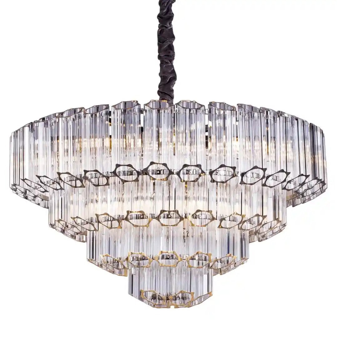 BECE chandelier chrome and crystal
