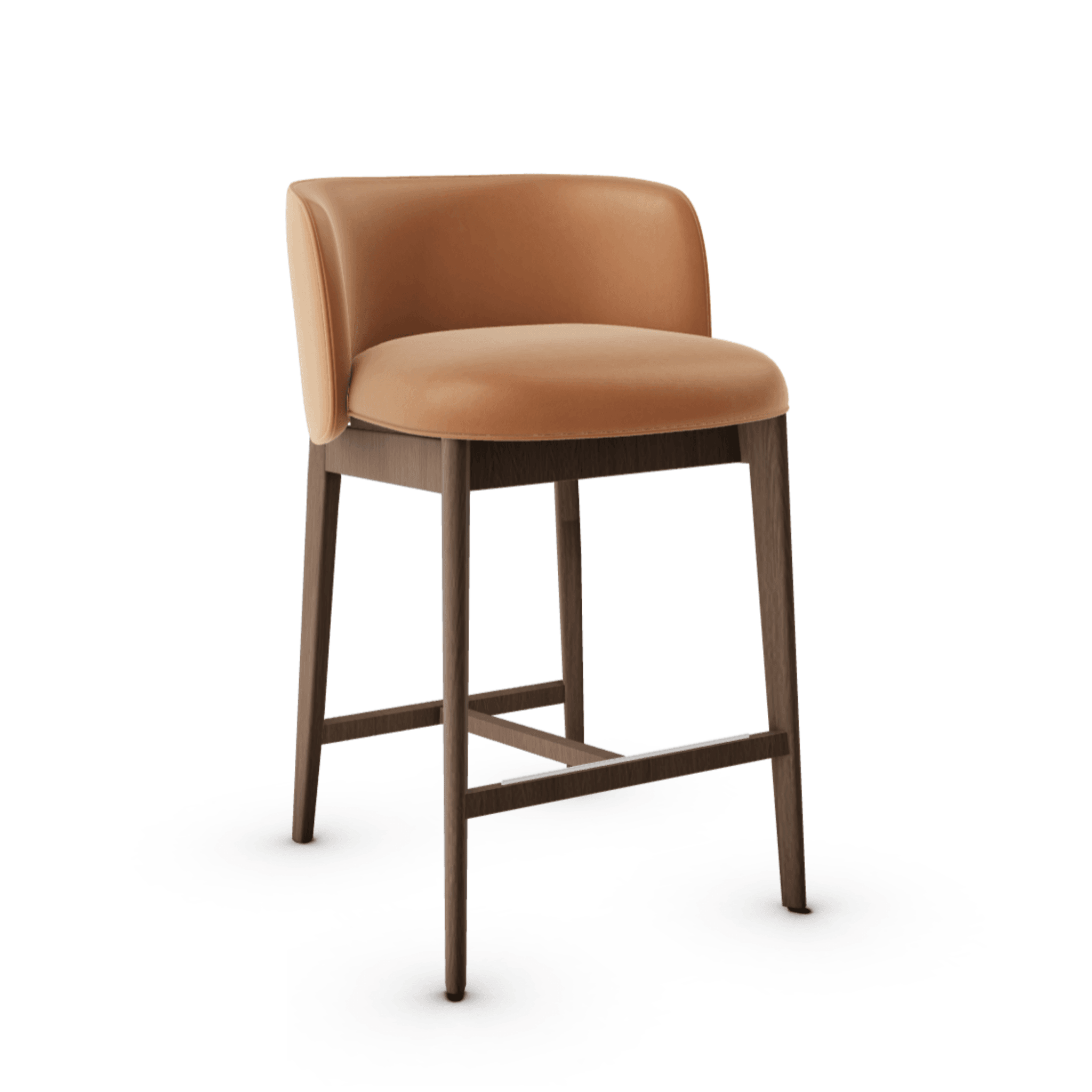 Hoker ABREY ekoskóra koniakowy Calligaris ciemnobrązowa Eye on Design