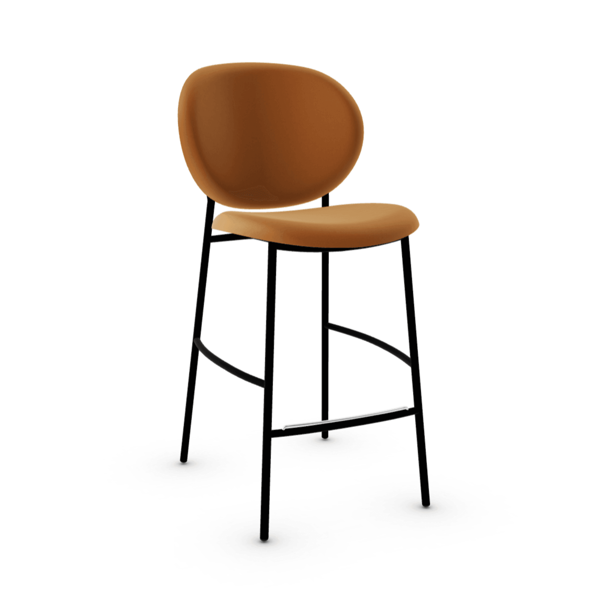 Hoker aksamitny INÈS ceglany Calligaris matowa czerń Eye on Design