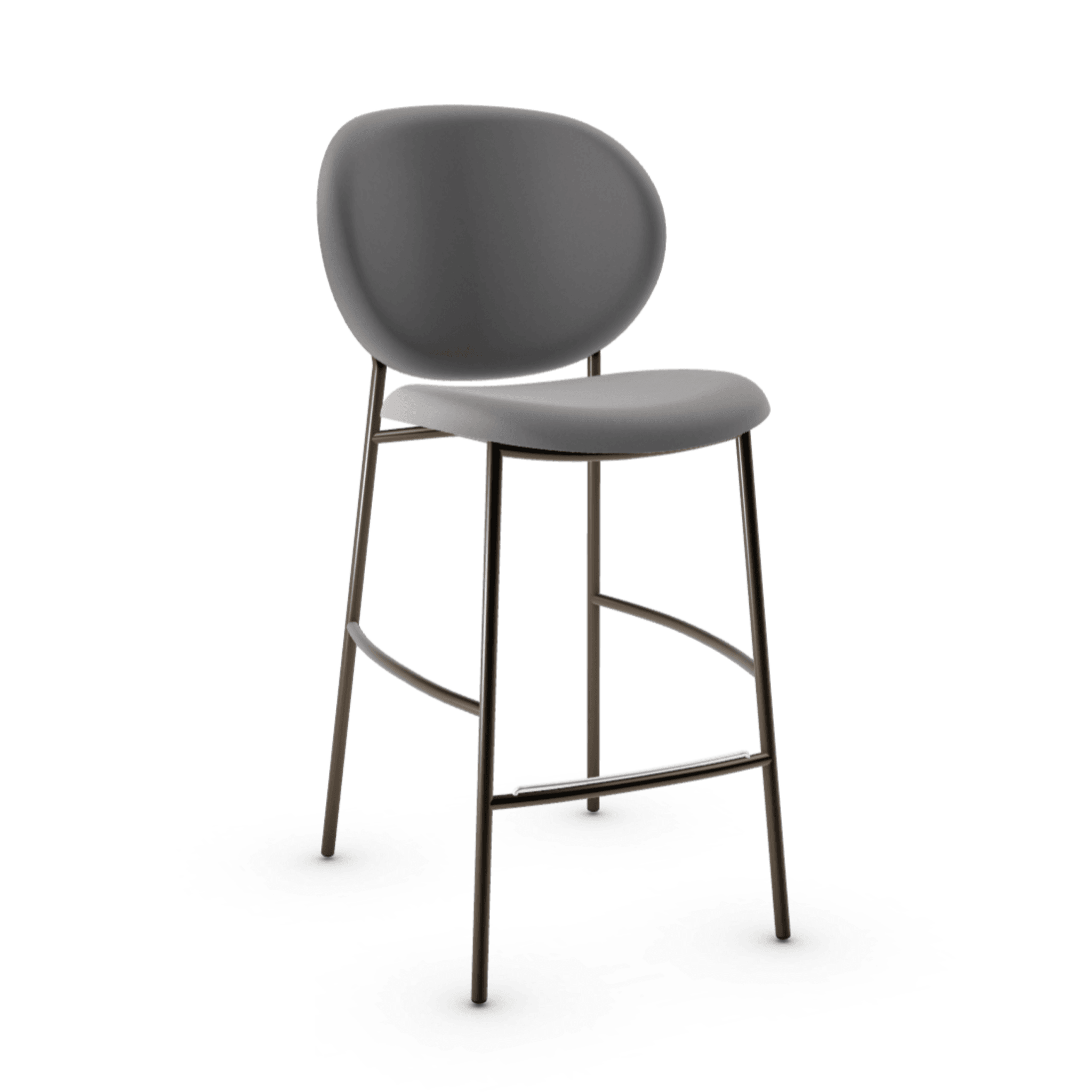 Hoker aksamitny INÈS szary Calligaris matowy brąz Eye on Design