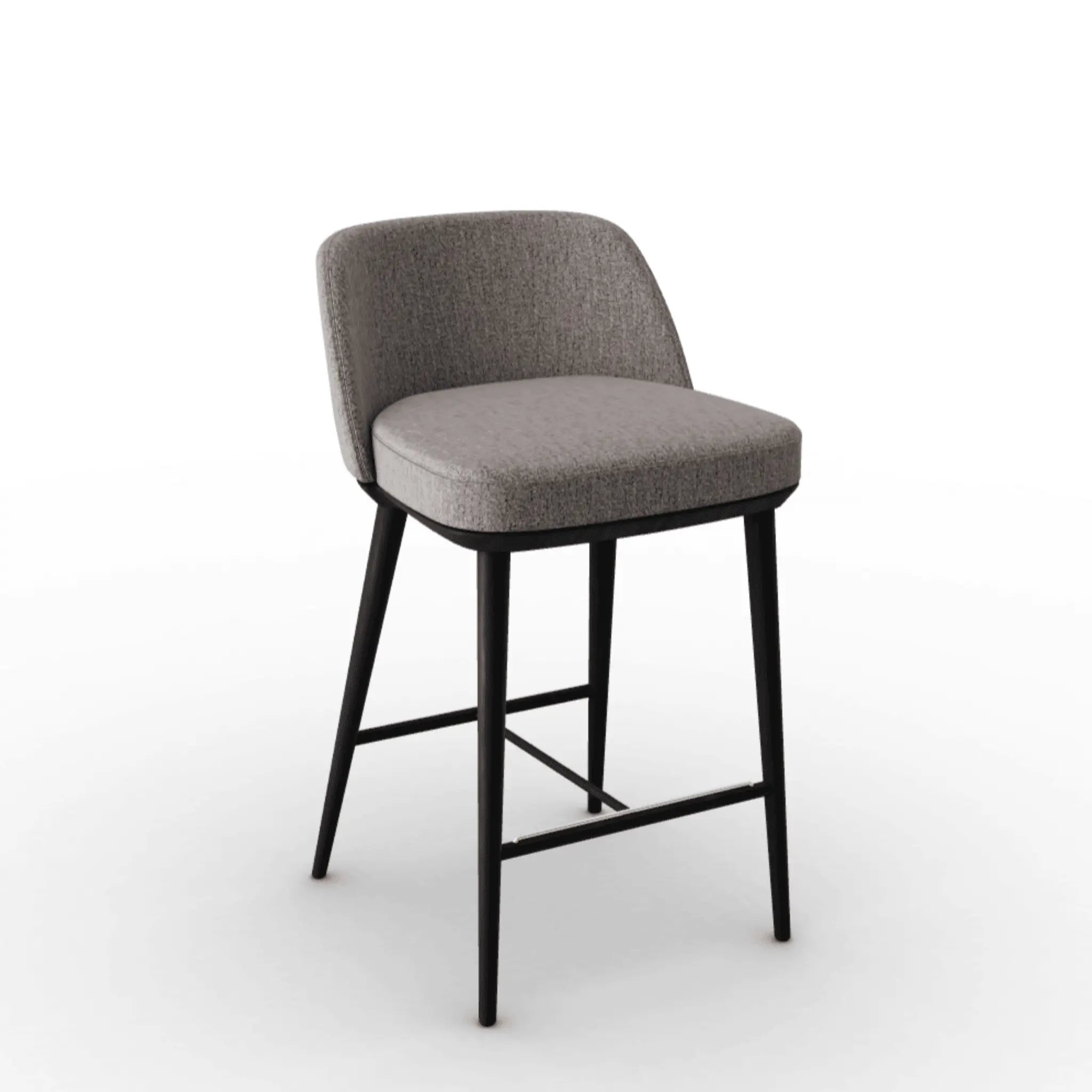 Hoker FOYER boucle taupe Calligaris drewniana matowa czerń Eye on Design