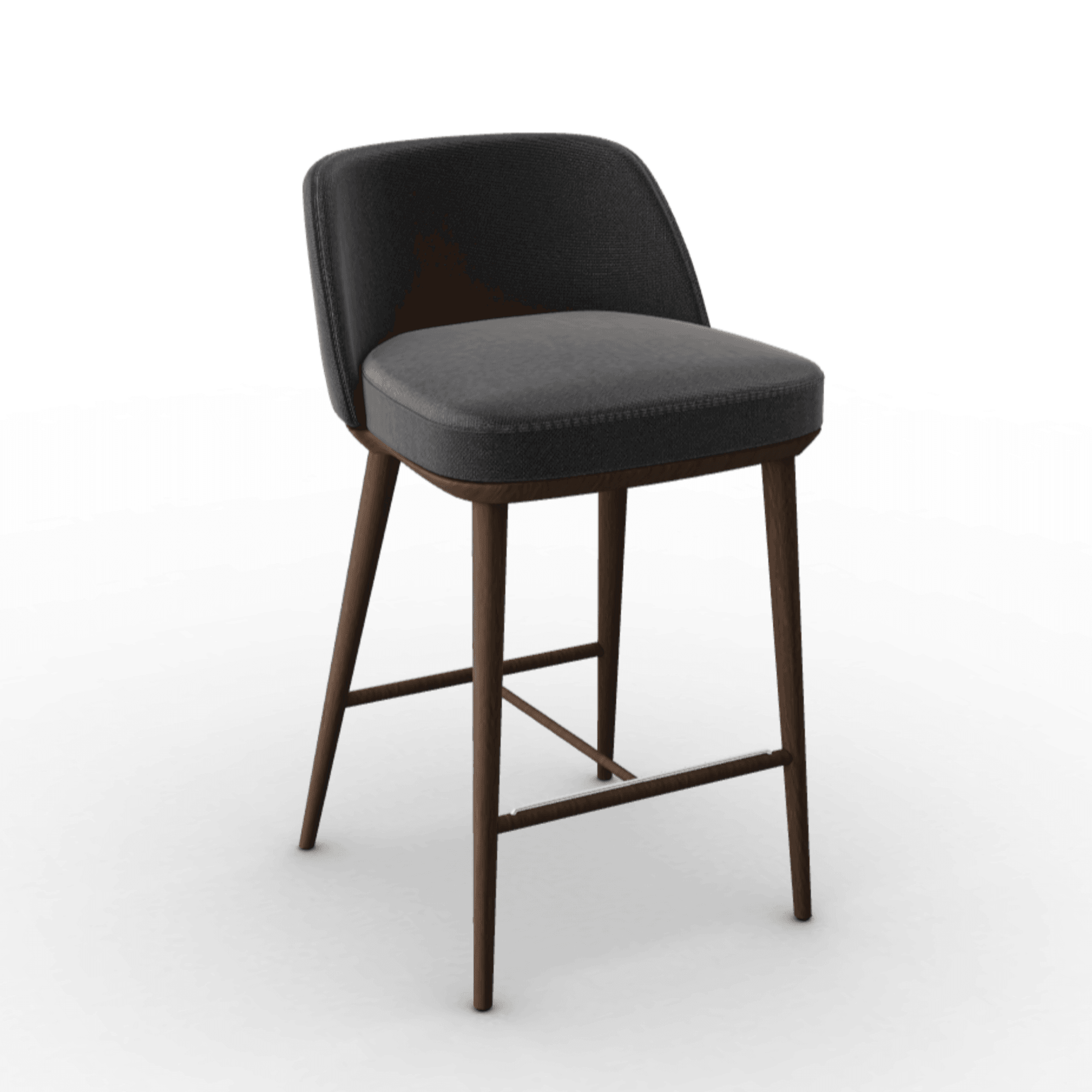 Hoker FOYER ciemnoszary Calligaris drewniana ciemnobrązowa Eye on Design