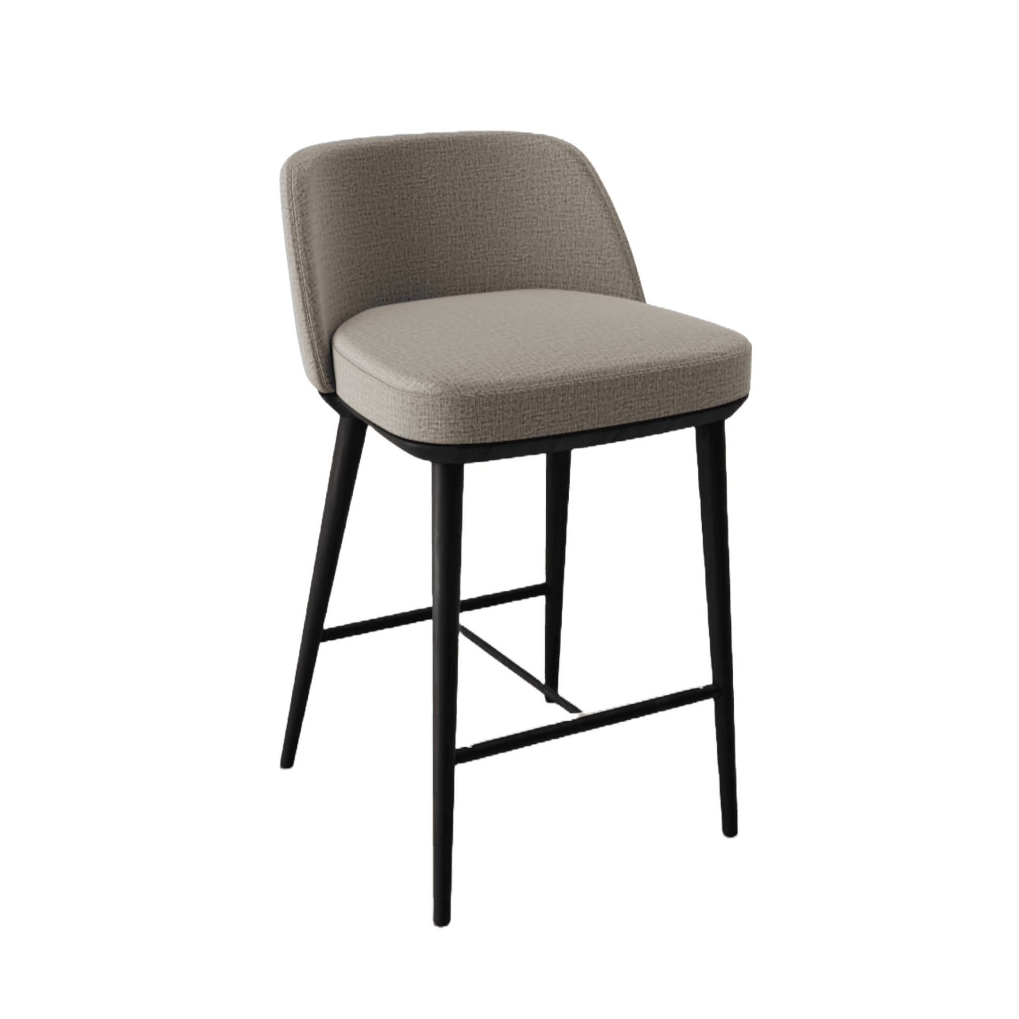 Hoker FOYER melanż piaskowy Calligaris drewniana matowa czerń Eye on Design