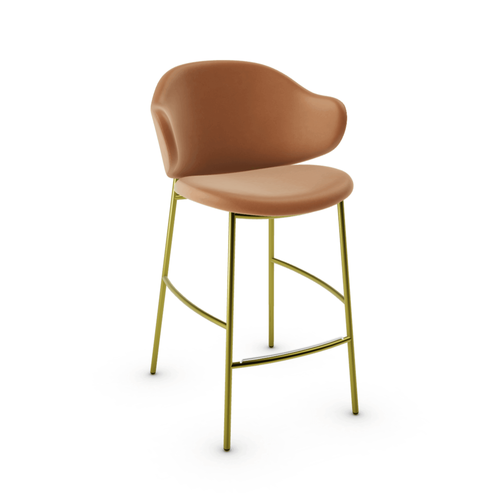 Hoker HOLLY koniakowa ekoskóra Calligaris matowy mosiądz Eye on Design