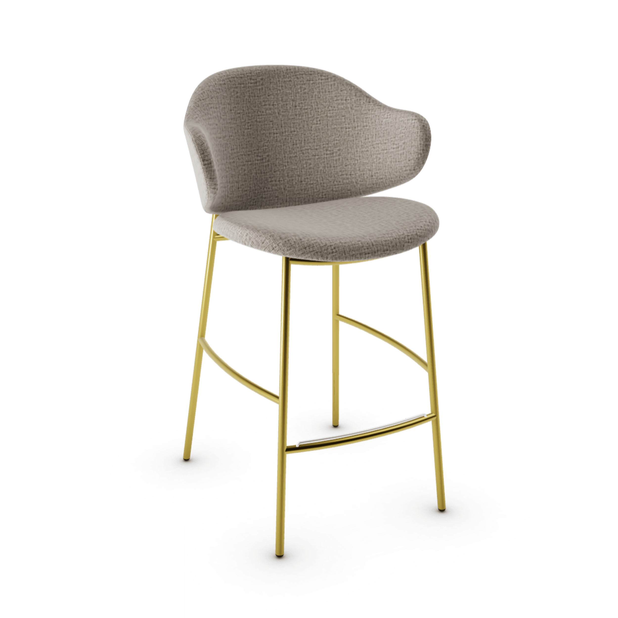 Hoker HOLLY melanż piaskowy Calligaris polerowany mosiądz Eye on Design