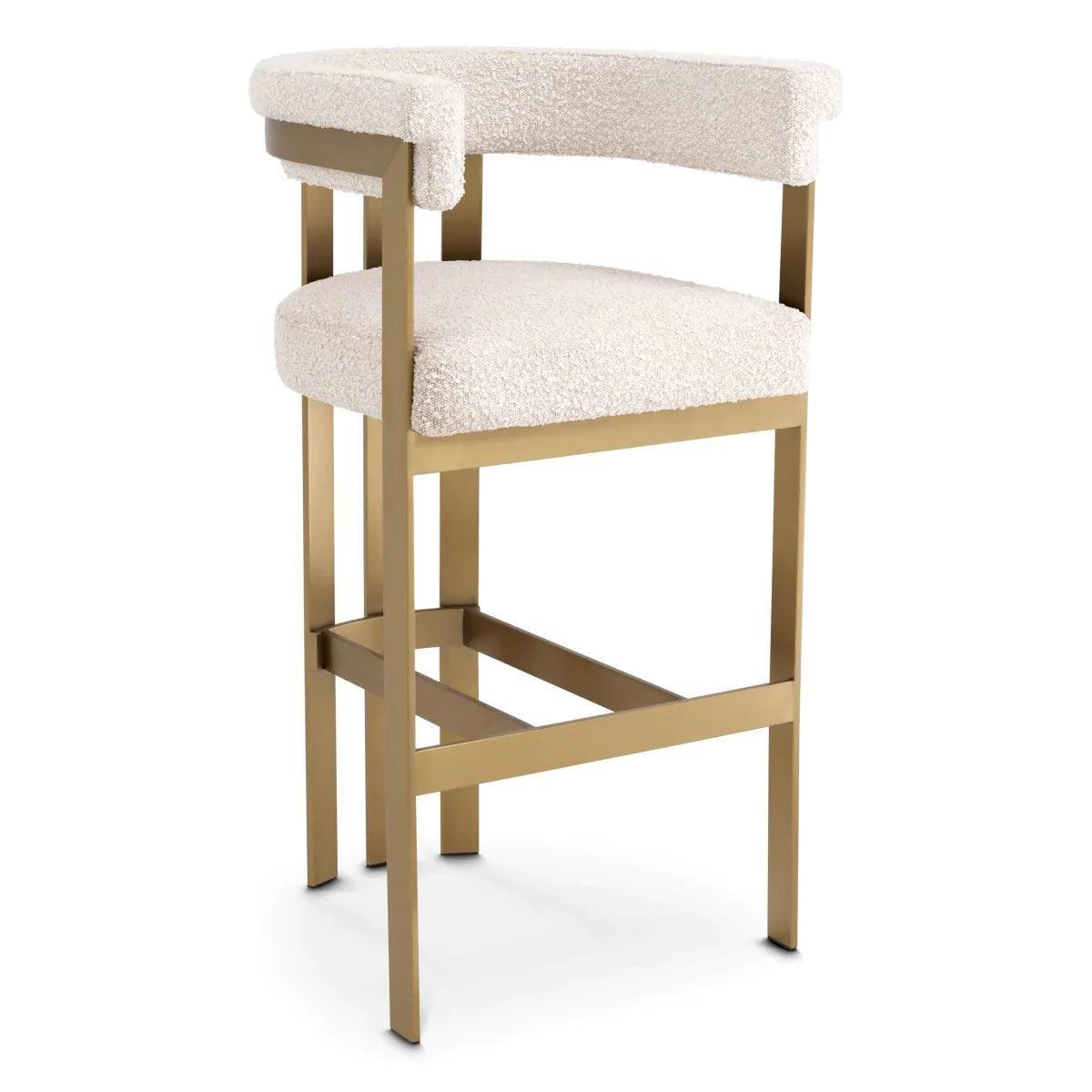 Hoker w tkaninie boucle CLUBHOUSE kremowy Eichholtz Eye on Design